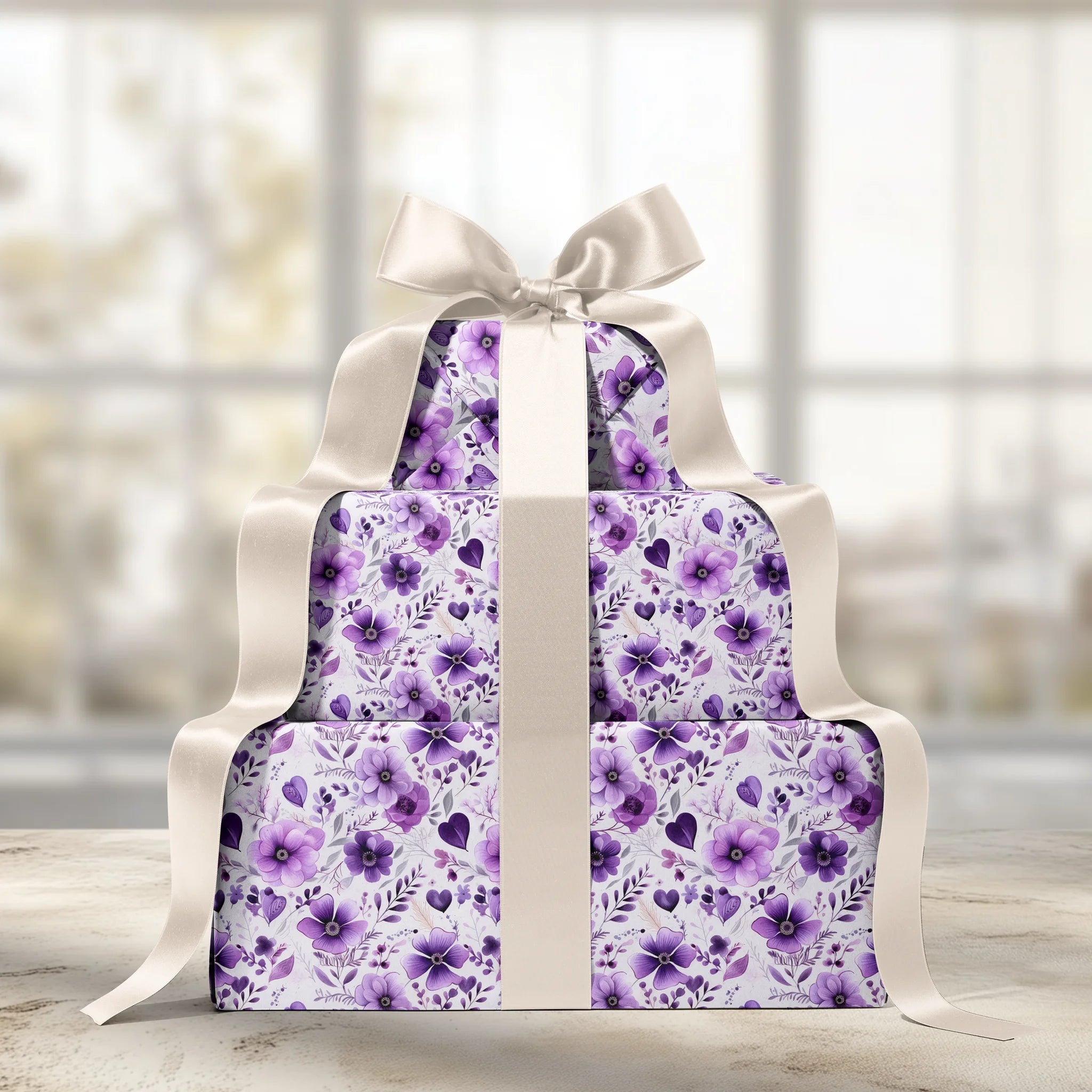 Pretty Flower Party Gift Wrapping Paper