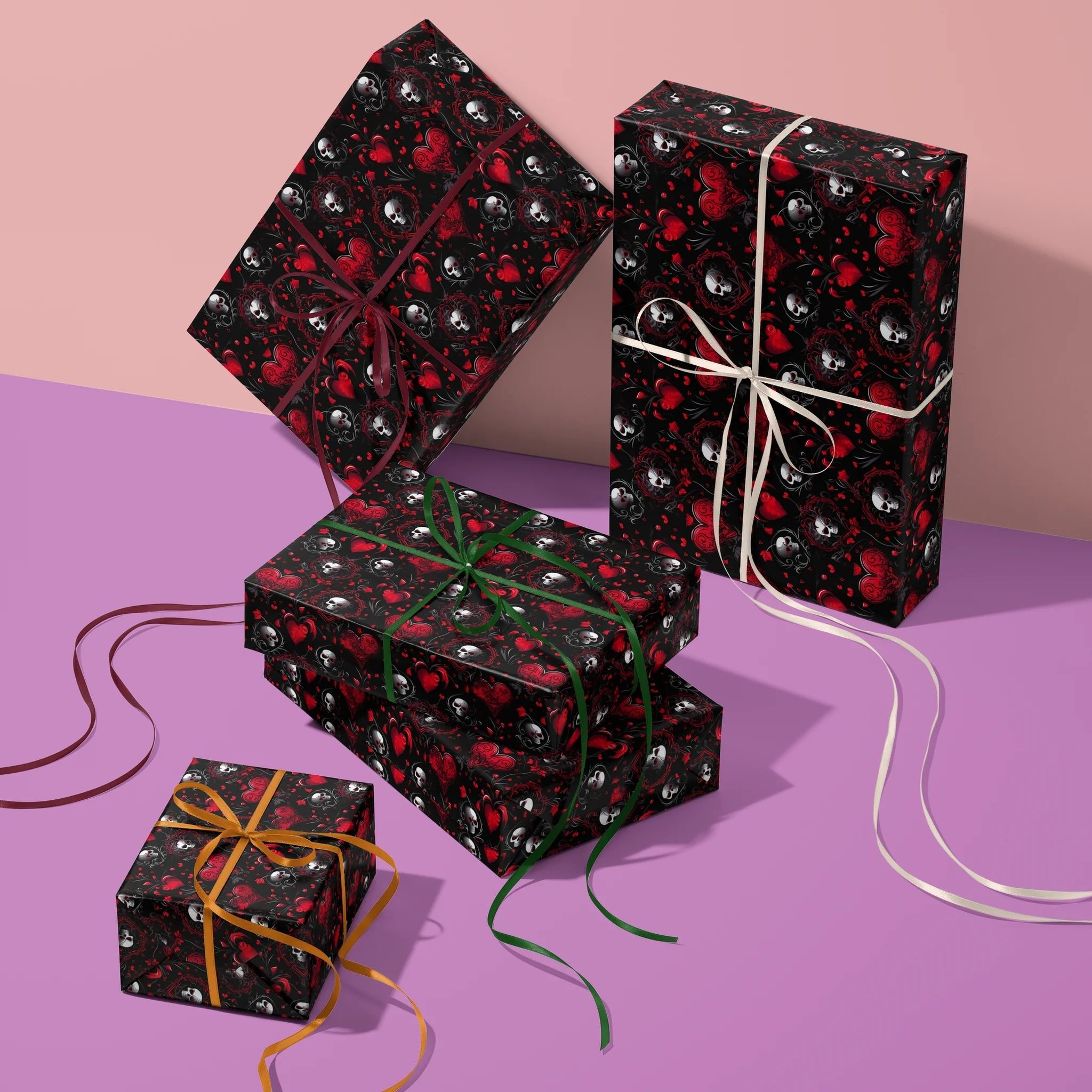 Red And Spooky Gift Wrapping Paper