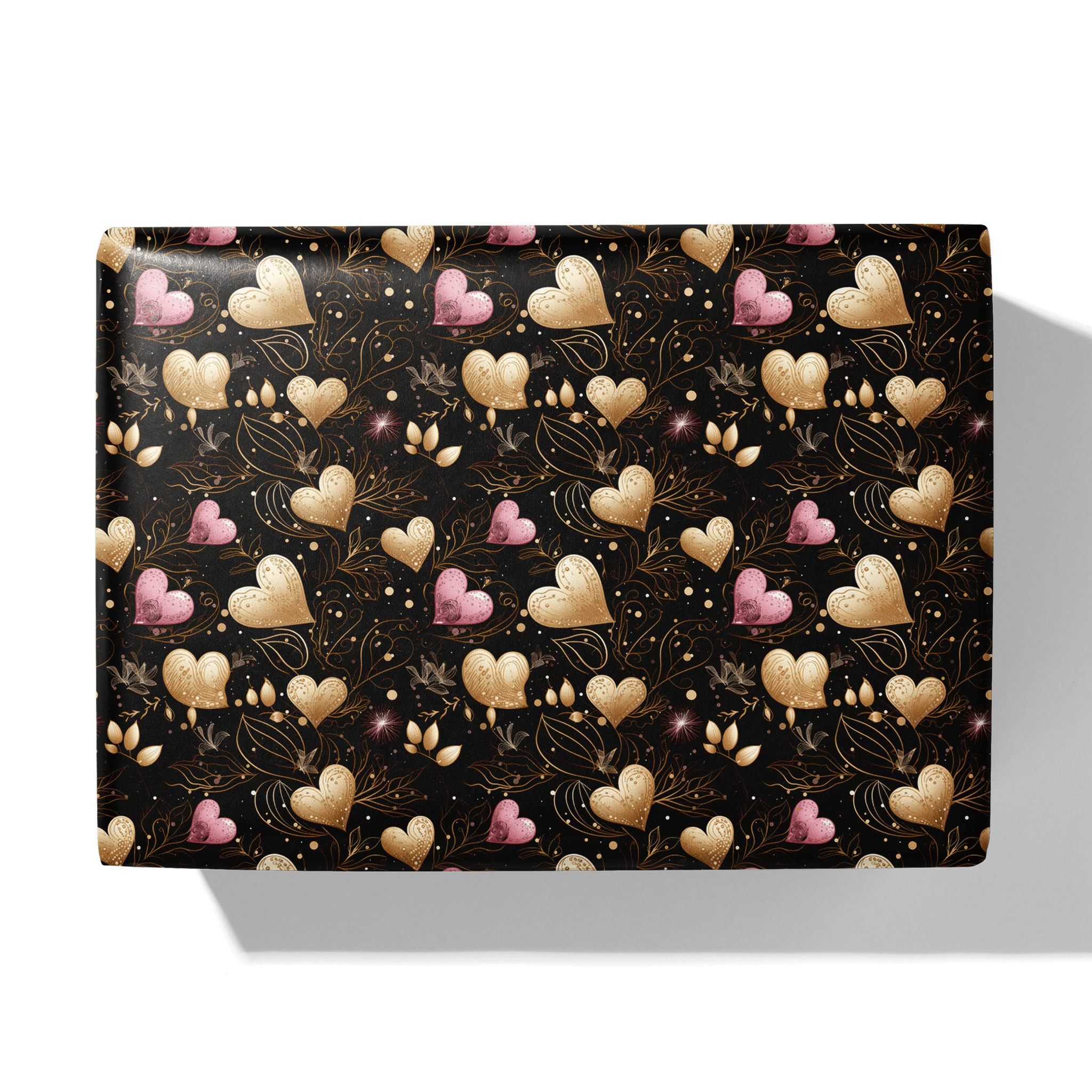 Golden Heart Garden Gift Wrapping Paper