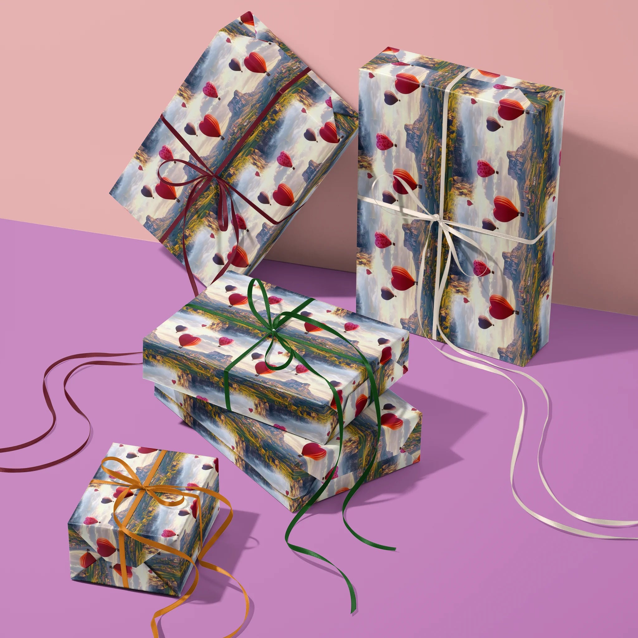 Flight Of Hearts Gift Wrapping Paper