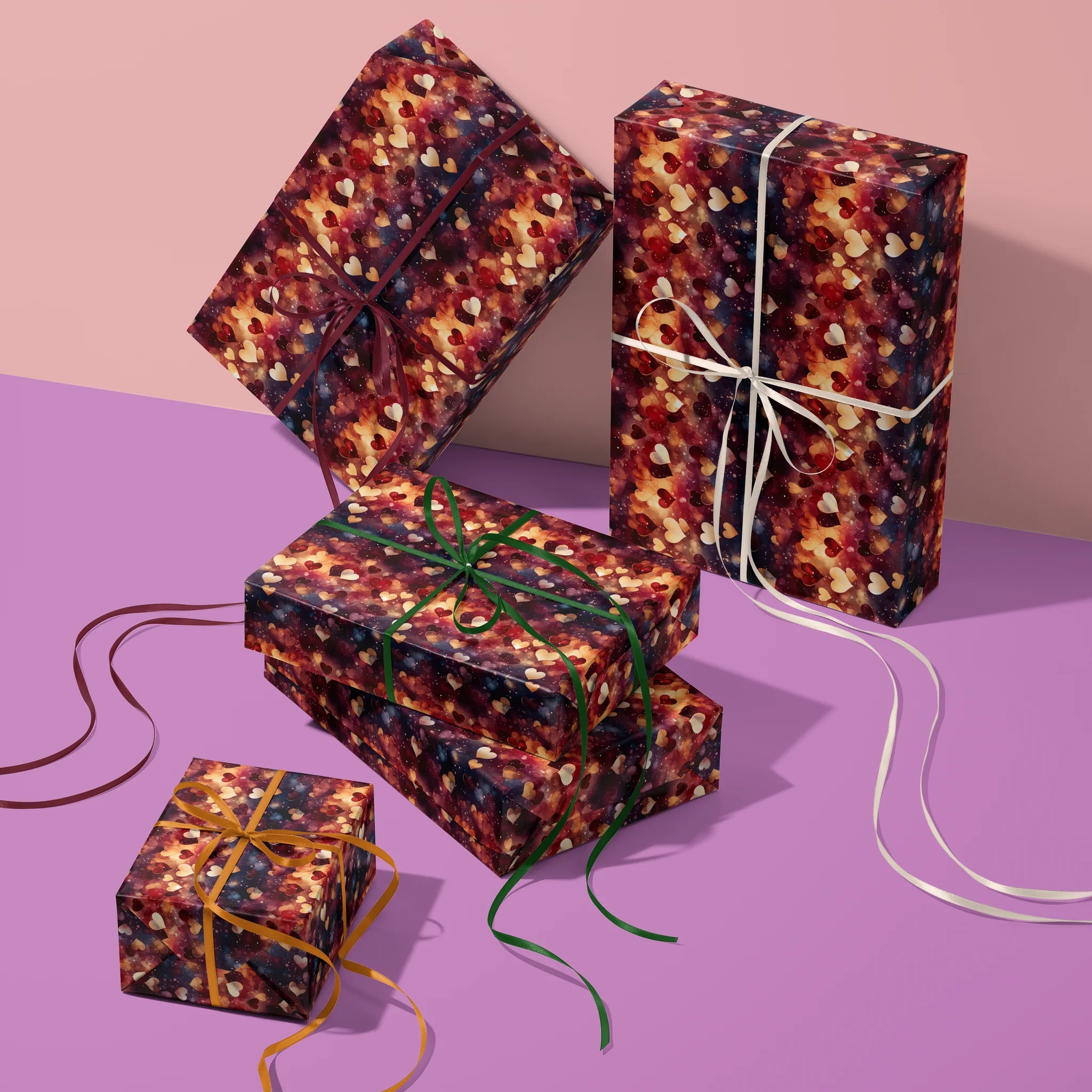 Galaxy Of Hearts Gift Wrapping Paper