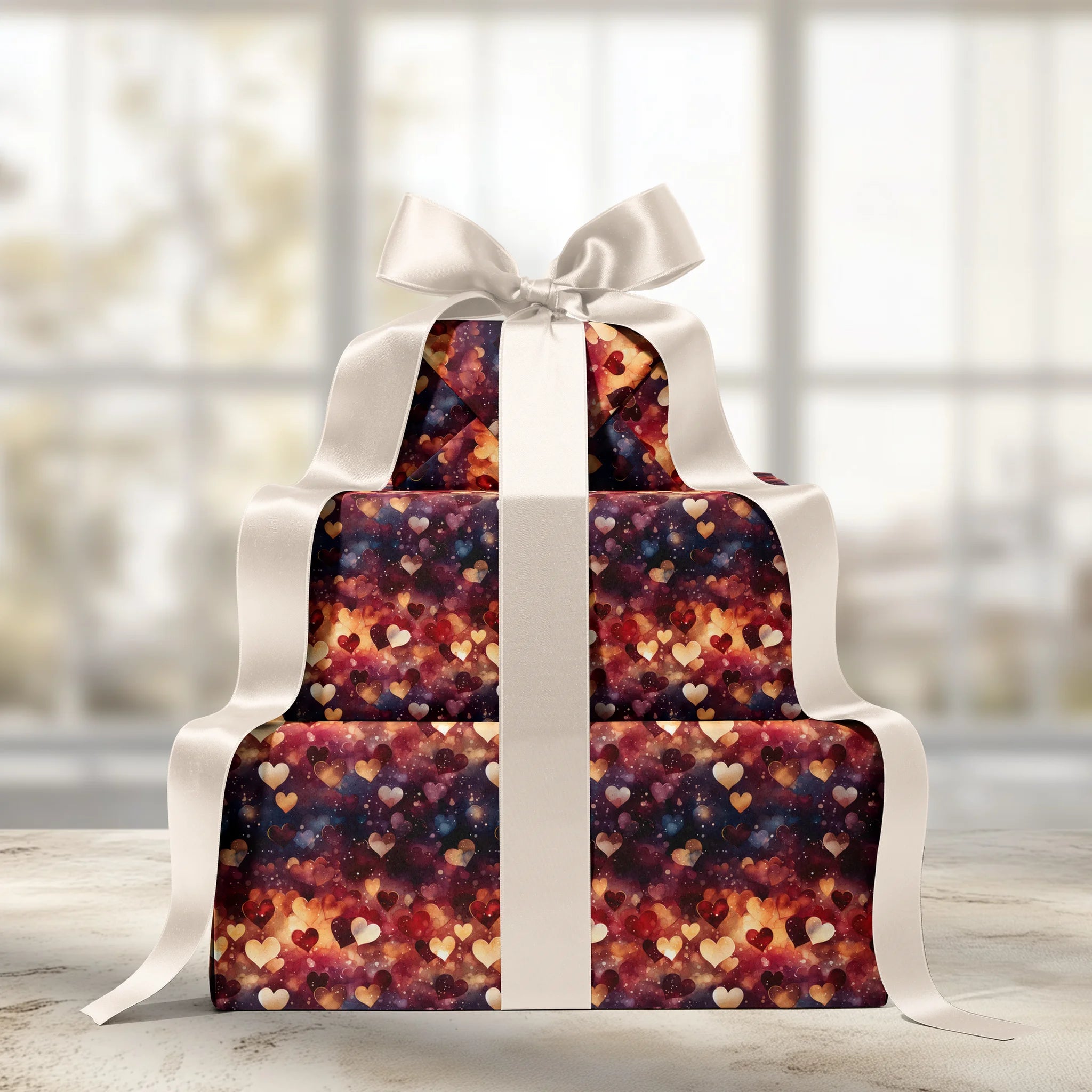 Galaxy Of Hearts Gift Wrapping Paper