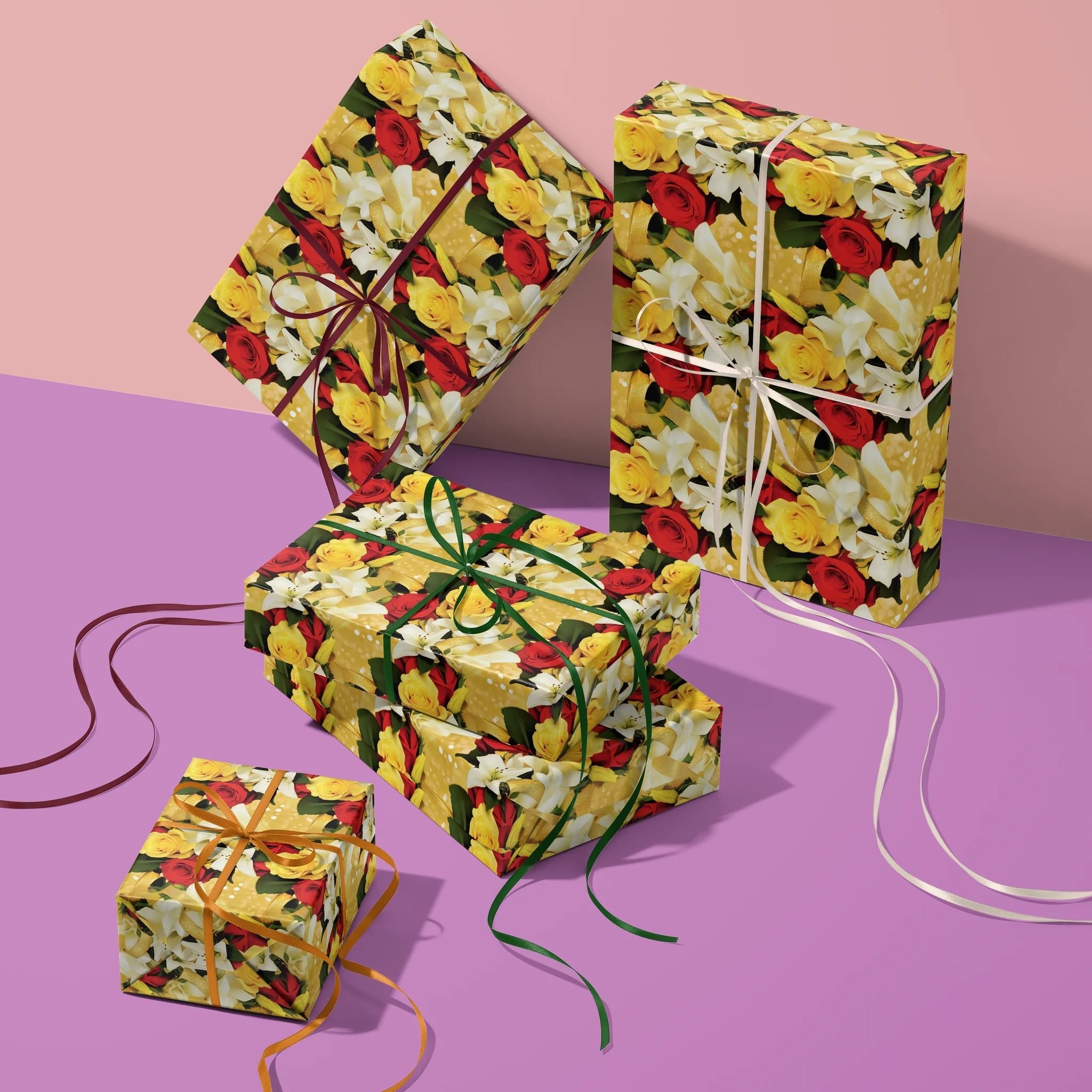 Luxe Floral Bunch Gift Wrapping Paper