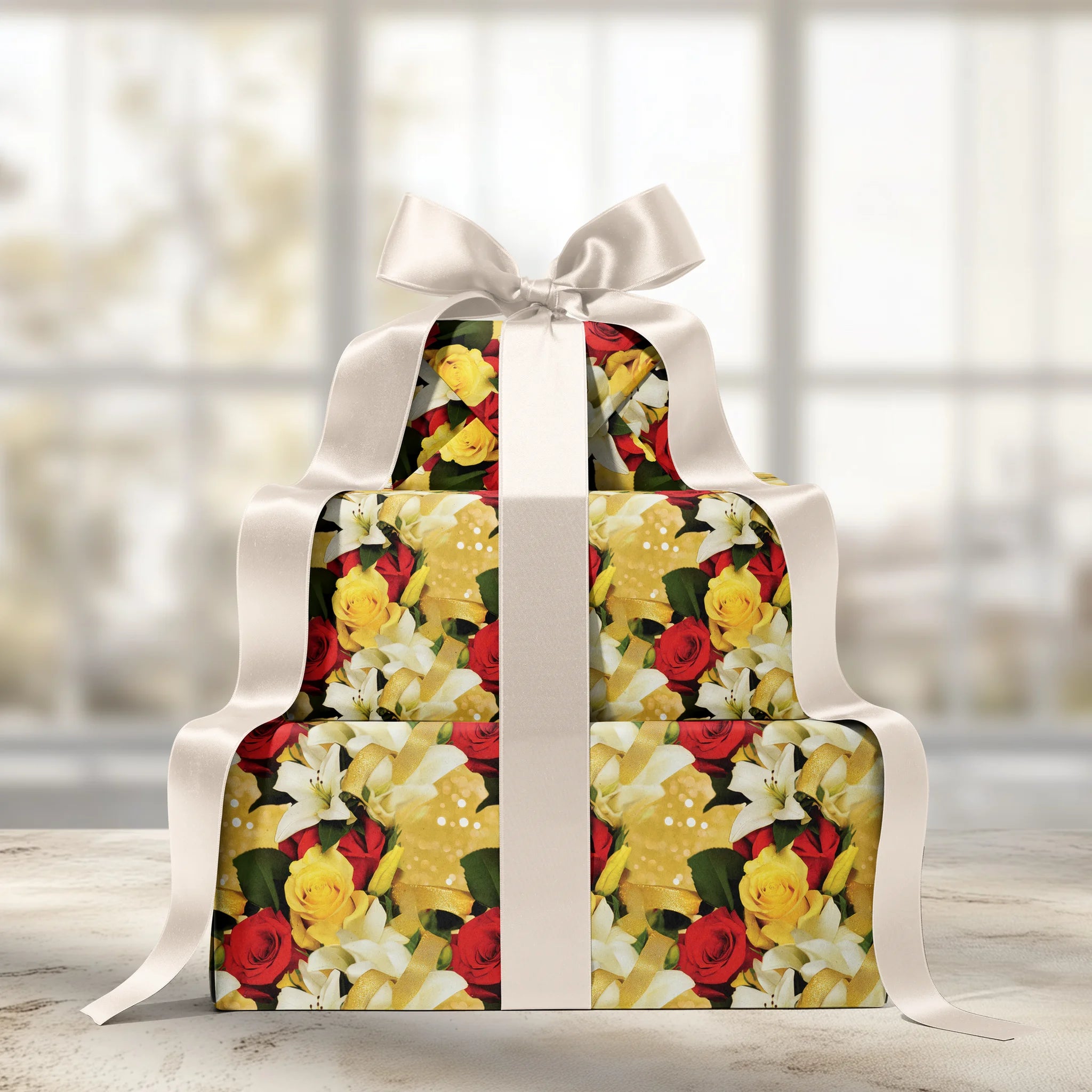Luxe Floral Bunch Gift Wrapping Paper
