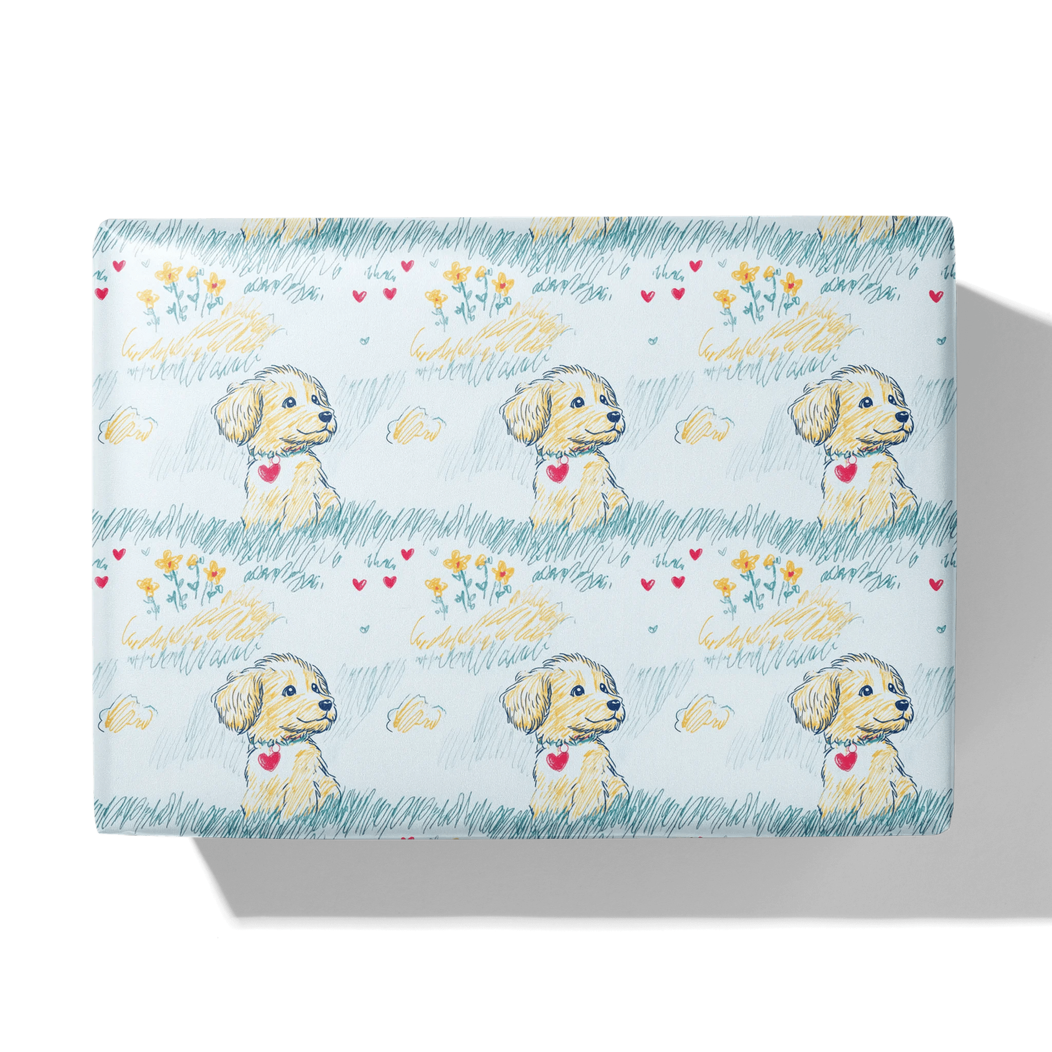 Golden Pup Love Gift Wrapping Paper