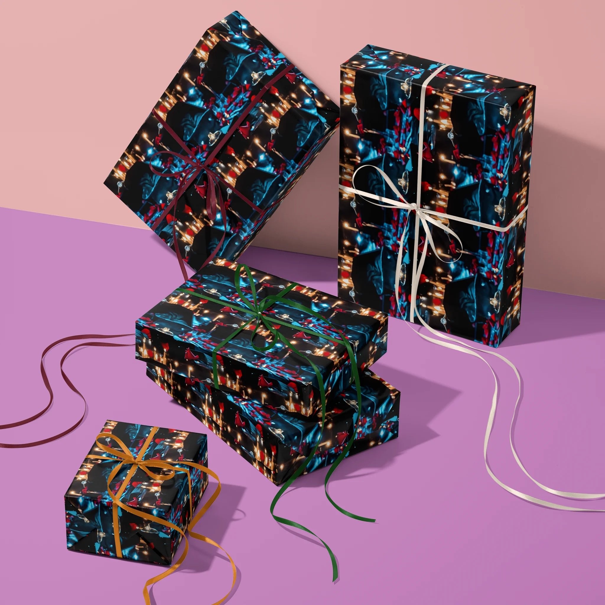 Candlelit Romance Gift Wrapping Paper