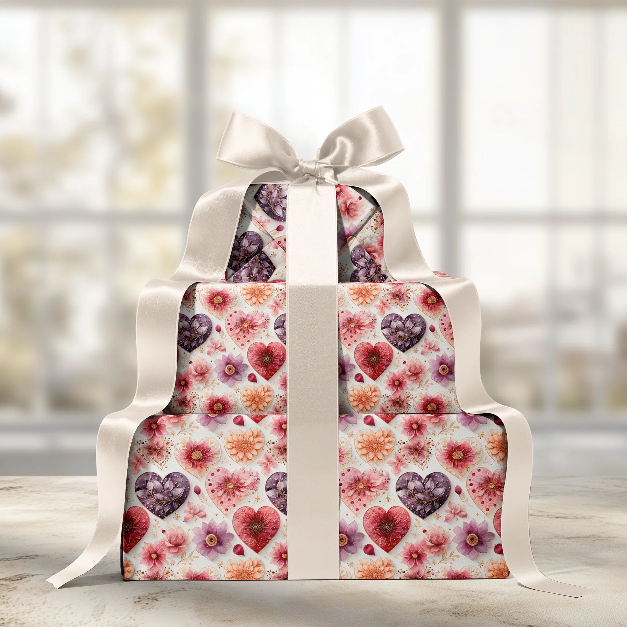 Heartfelt Elegance Gift Wrapping Paper