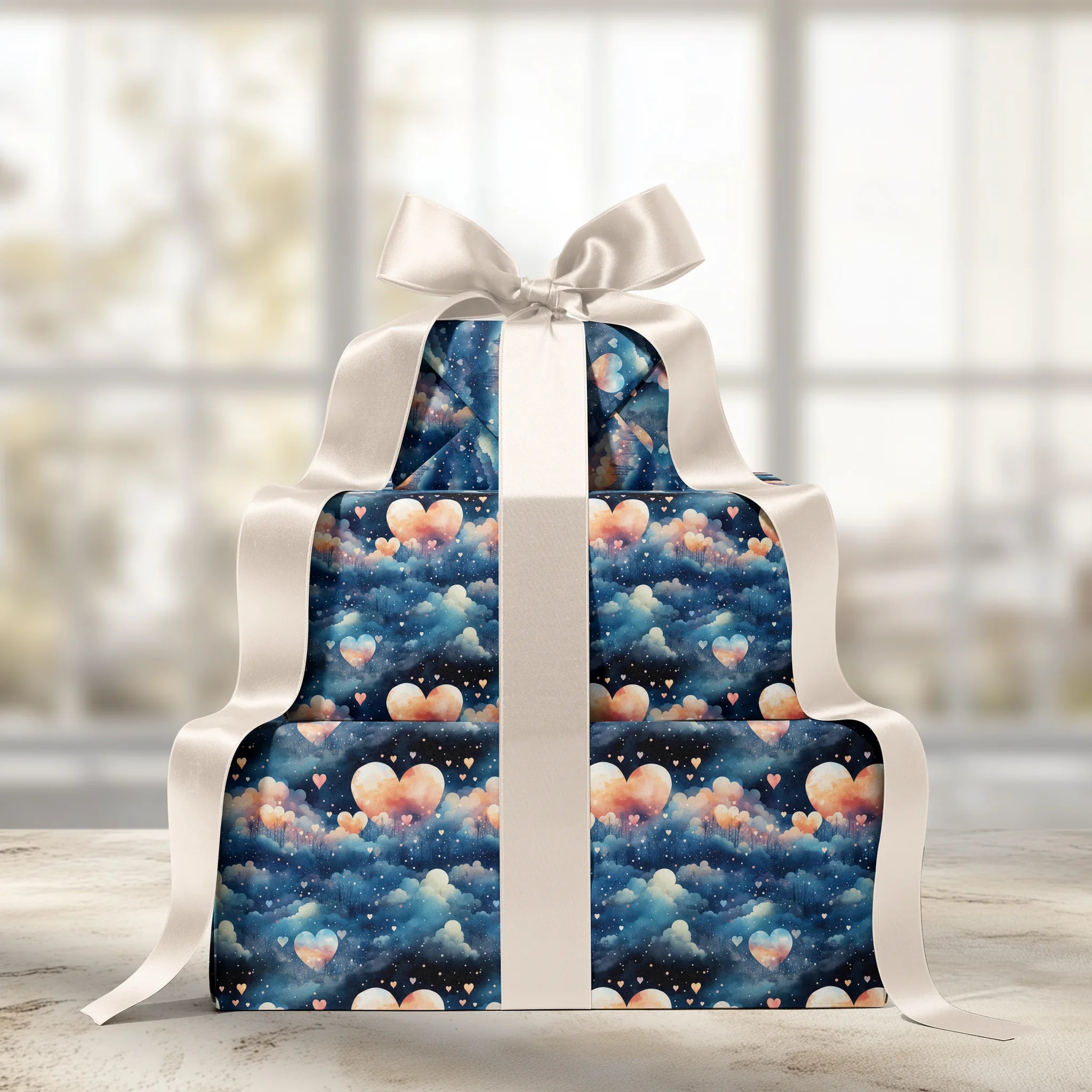 Moonlit Heartscapes Gift Wrapping Paper