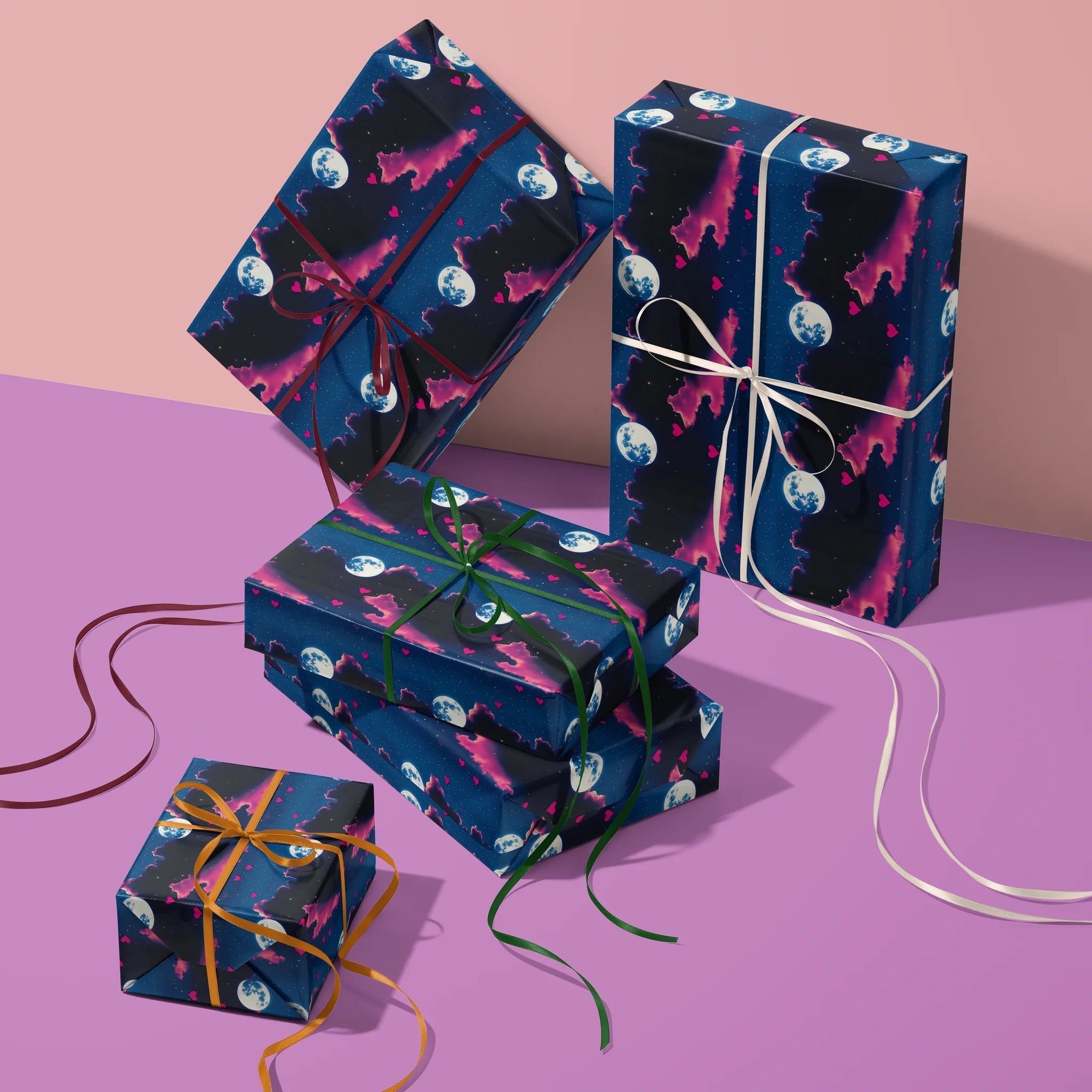 Stargazing Hearts Gift Wrapping Paper