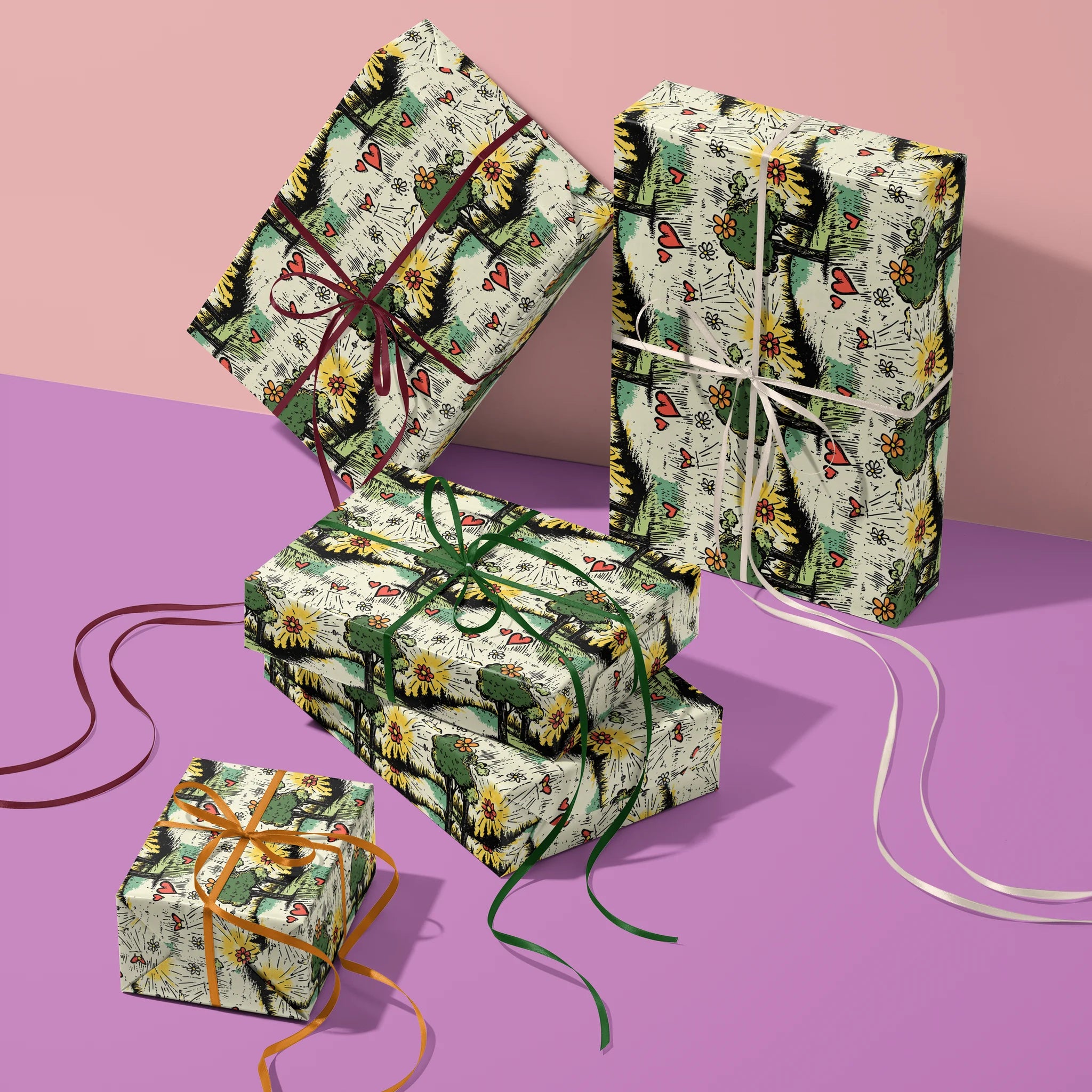 Doodletree Romance Gift Wrapping Paper
