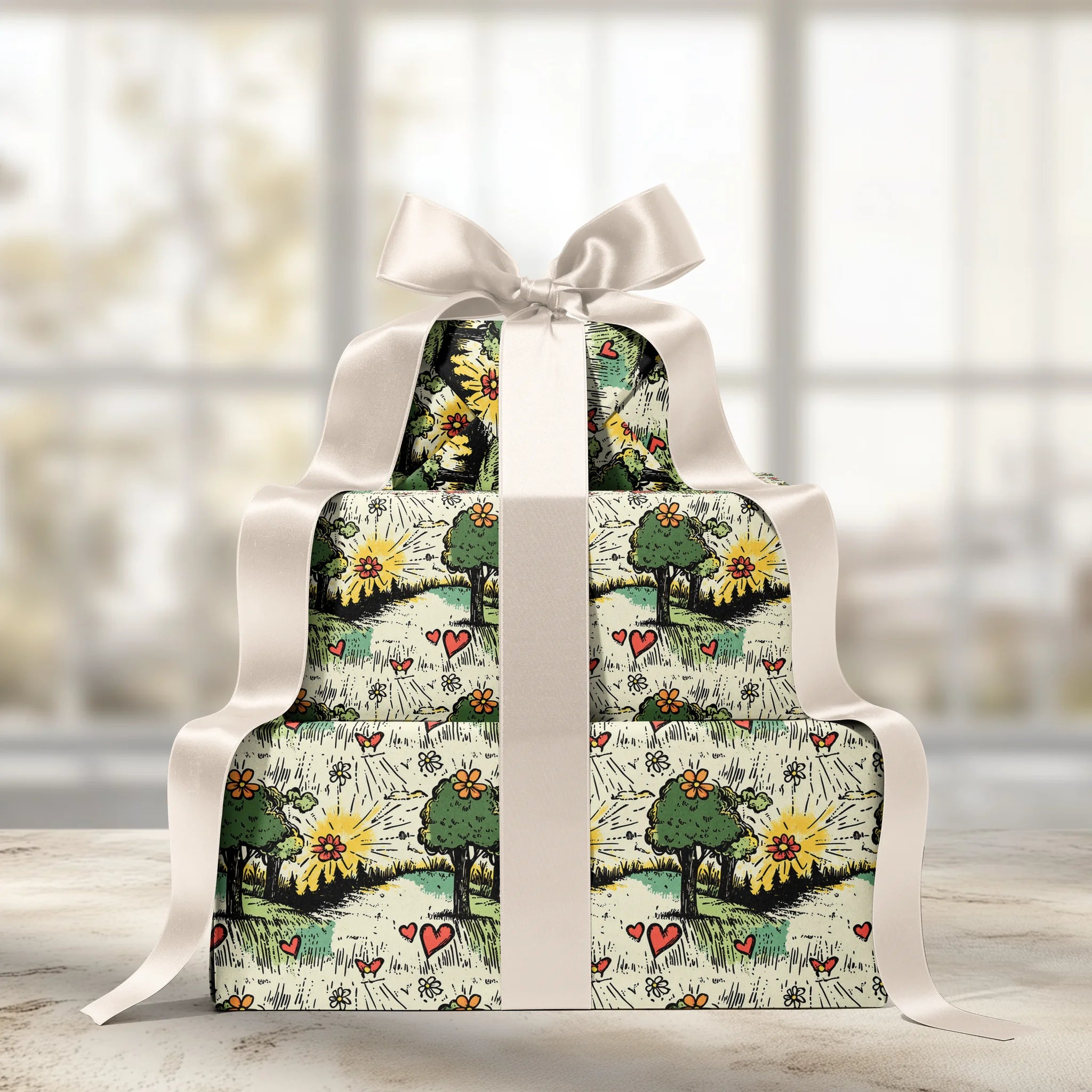 Doodletree Romance Gift Wrapping Paper