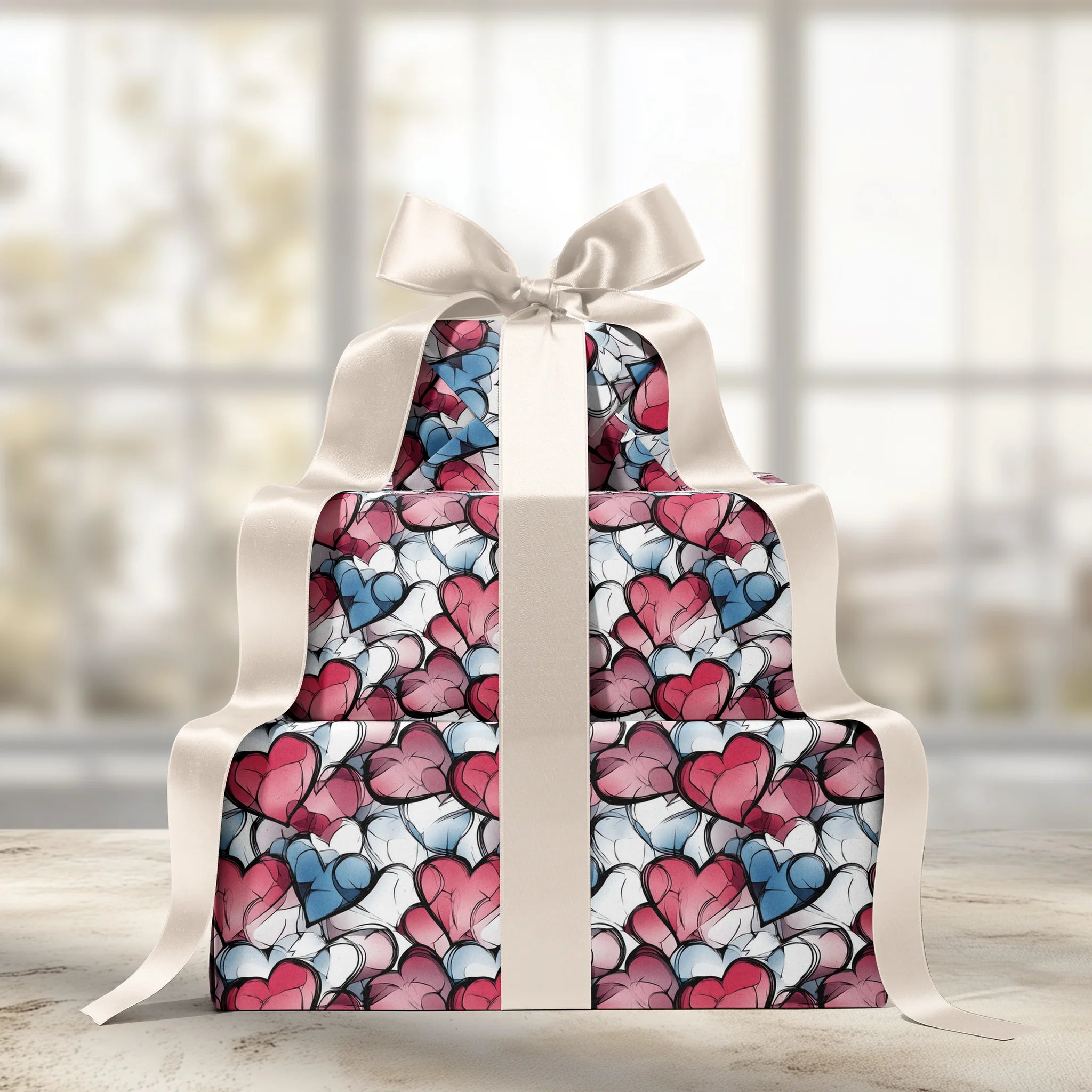Sketches Of Love Gift Wrapping Paper