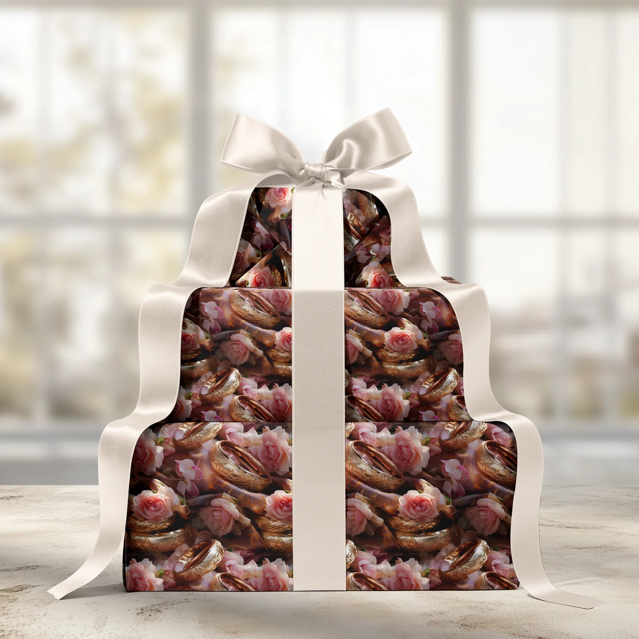 Rings Of Love Gift Wrapping Paper