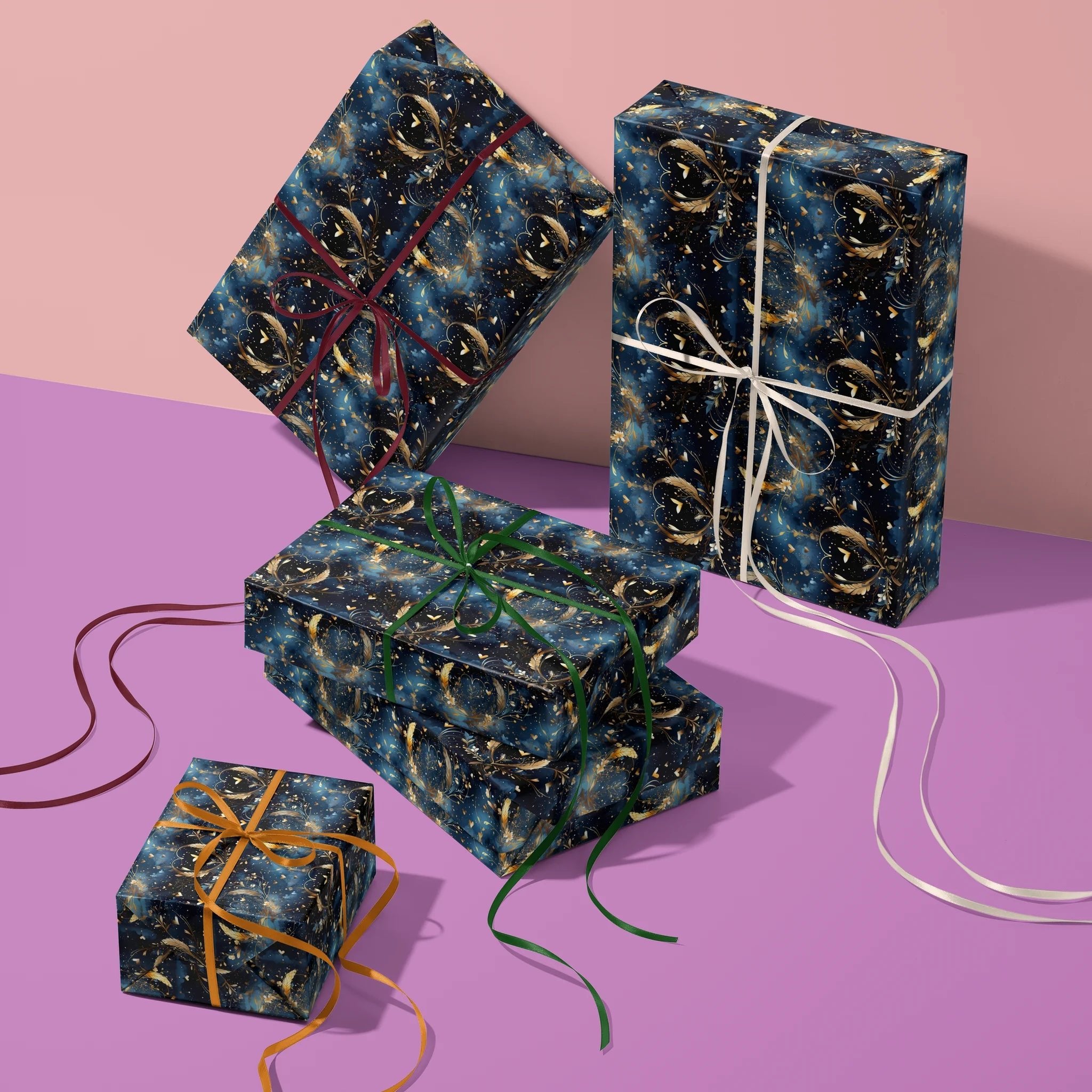 Starry Love Night Gift Wrapping Paper