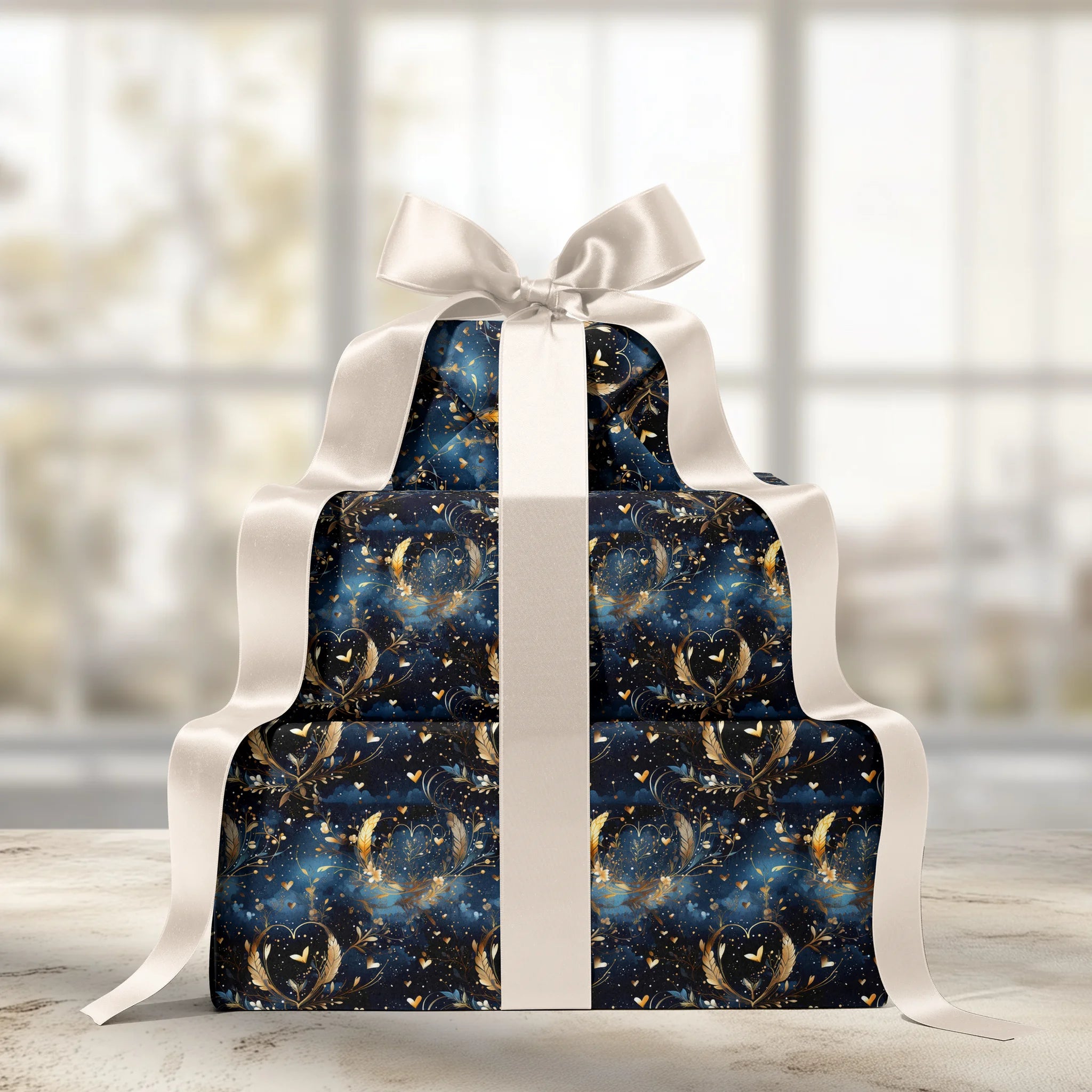 Starry Love Night Gift Wrapping Paper
