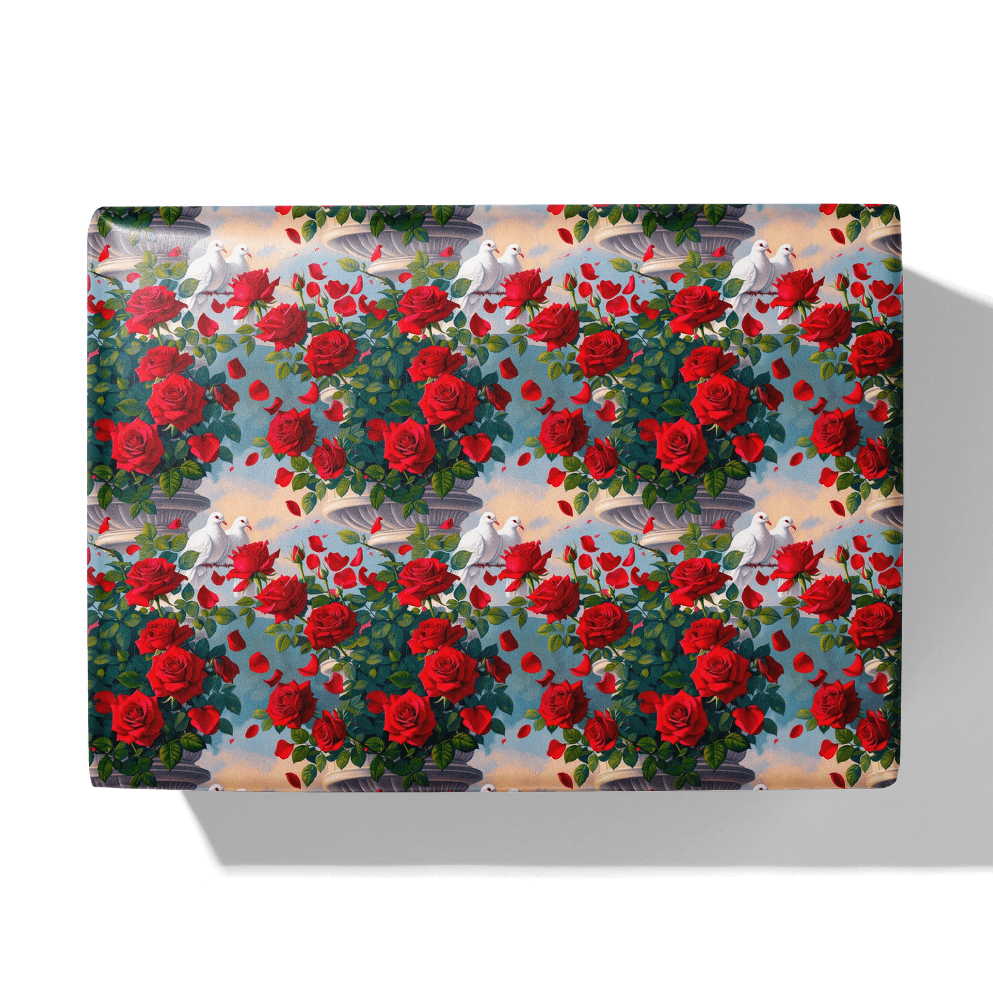 Romantic Rose Cascade Gift Wrapping Paper
