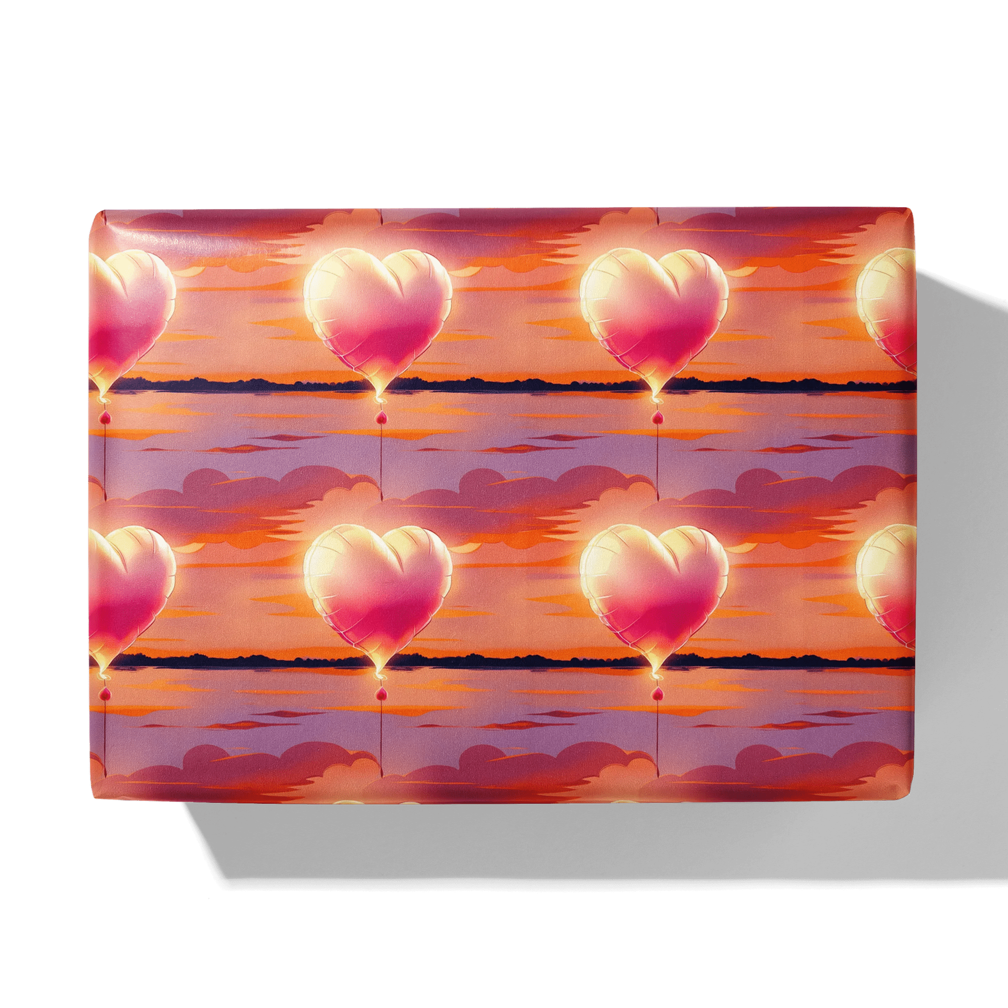 Glowing Floating Love Gift Wrapping Paper