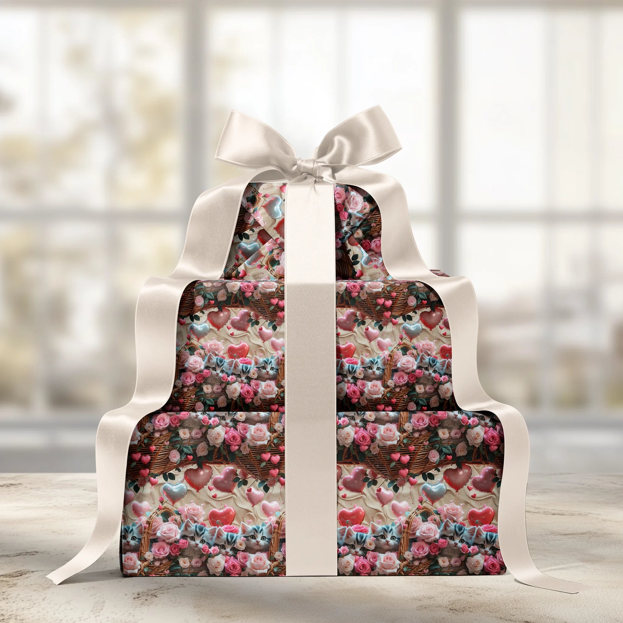 Love Meow Gift Wrapping Paper