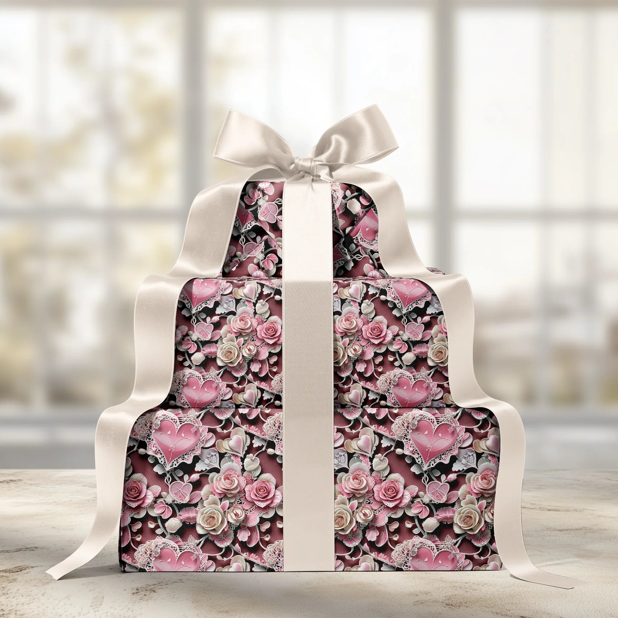 Intricate Love Story Gift Wrapping Paper