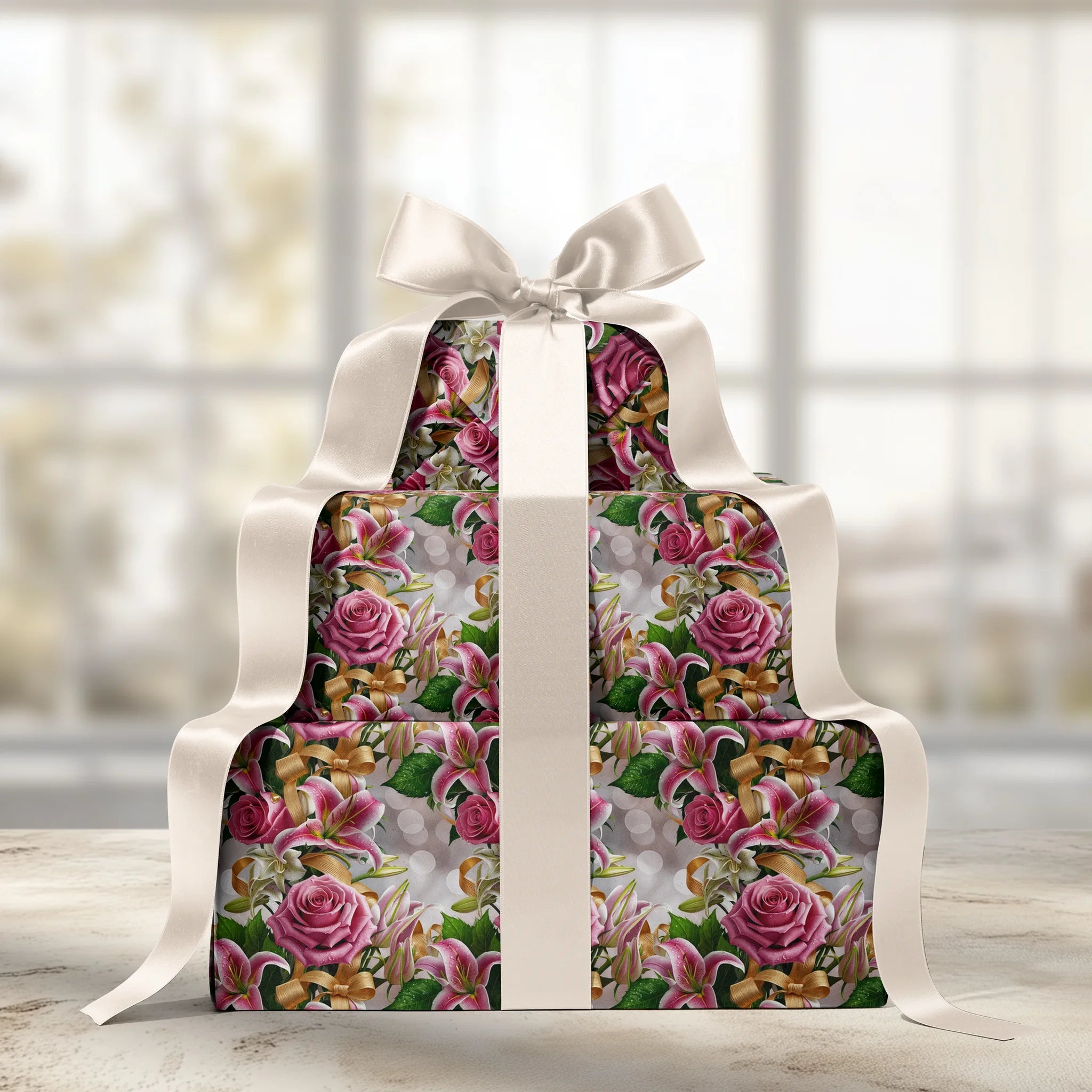 Lily And Rose Symphony Gift Wrapping Paper