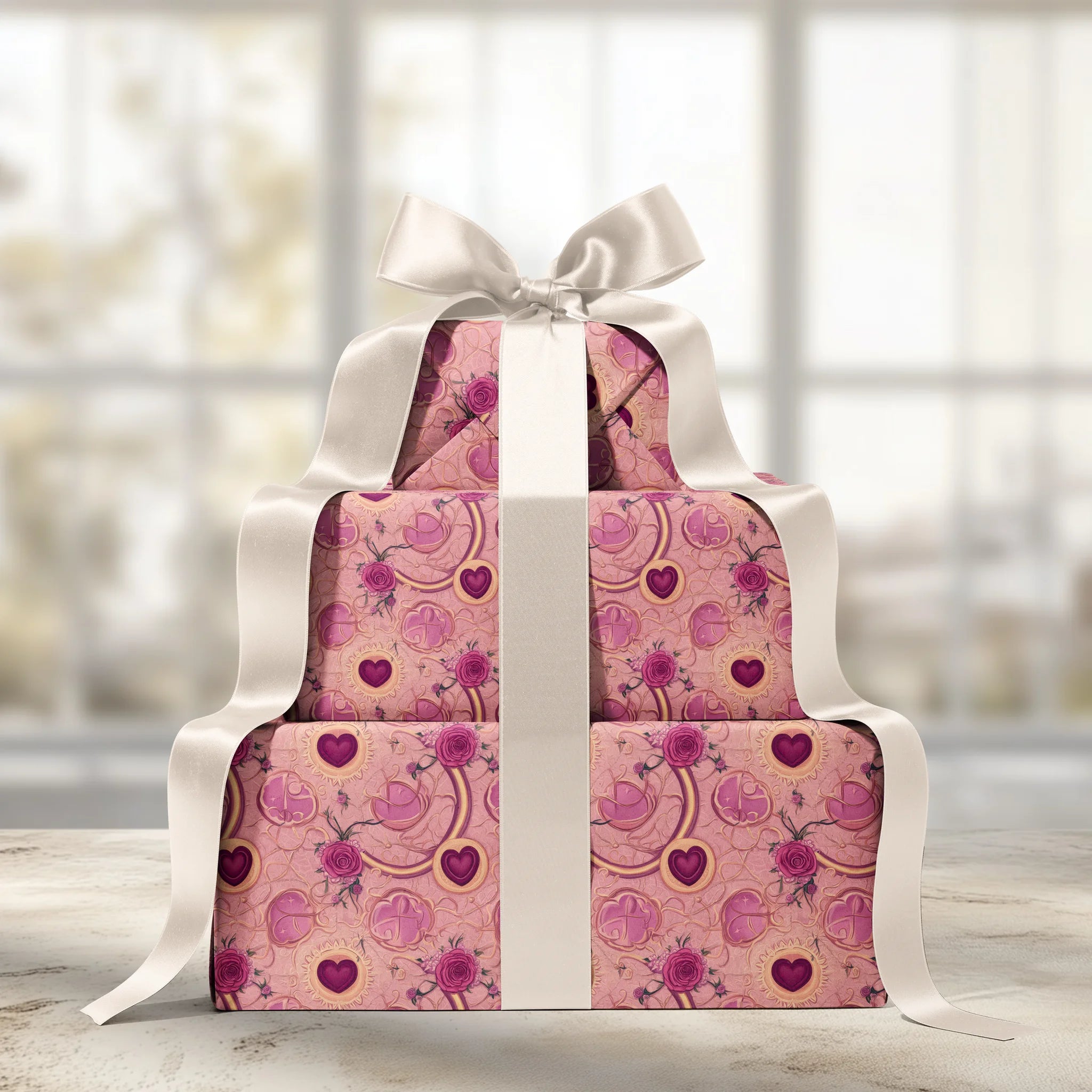 Baroque Valentine Gift Wrapping Paper