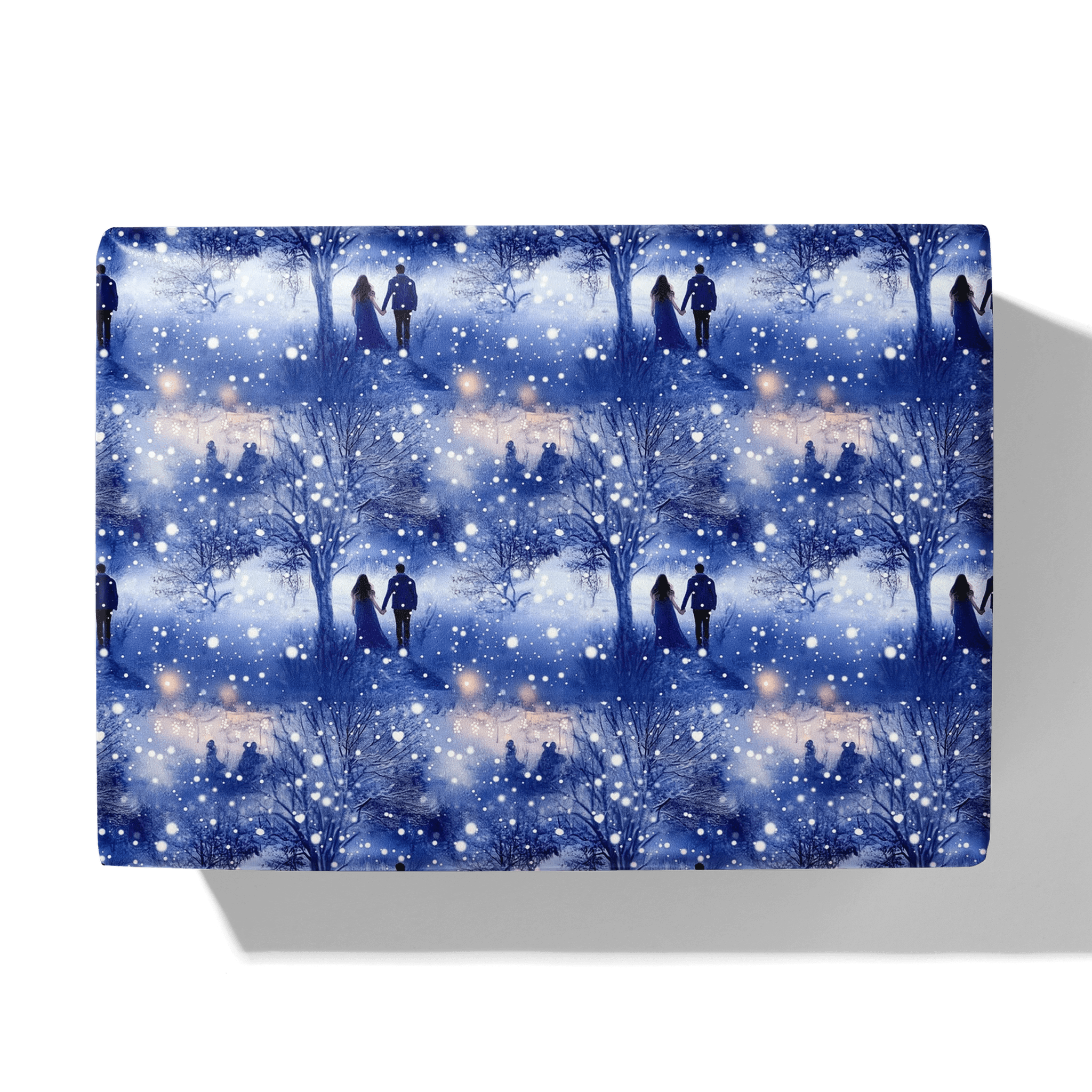 Snowy Love Date Gift Wrapping Paper