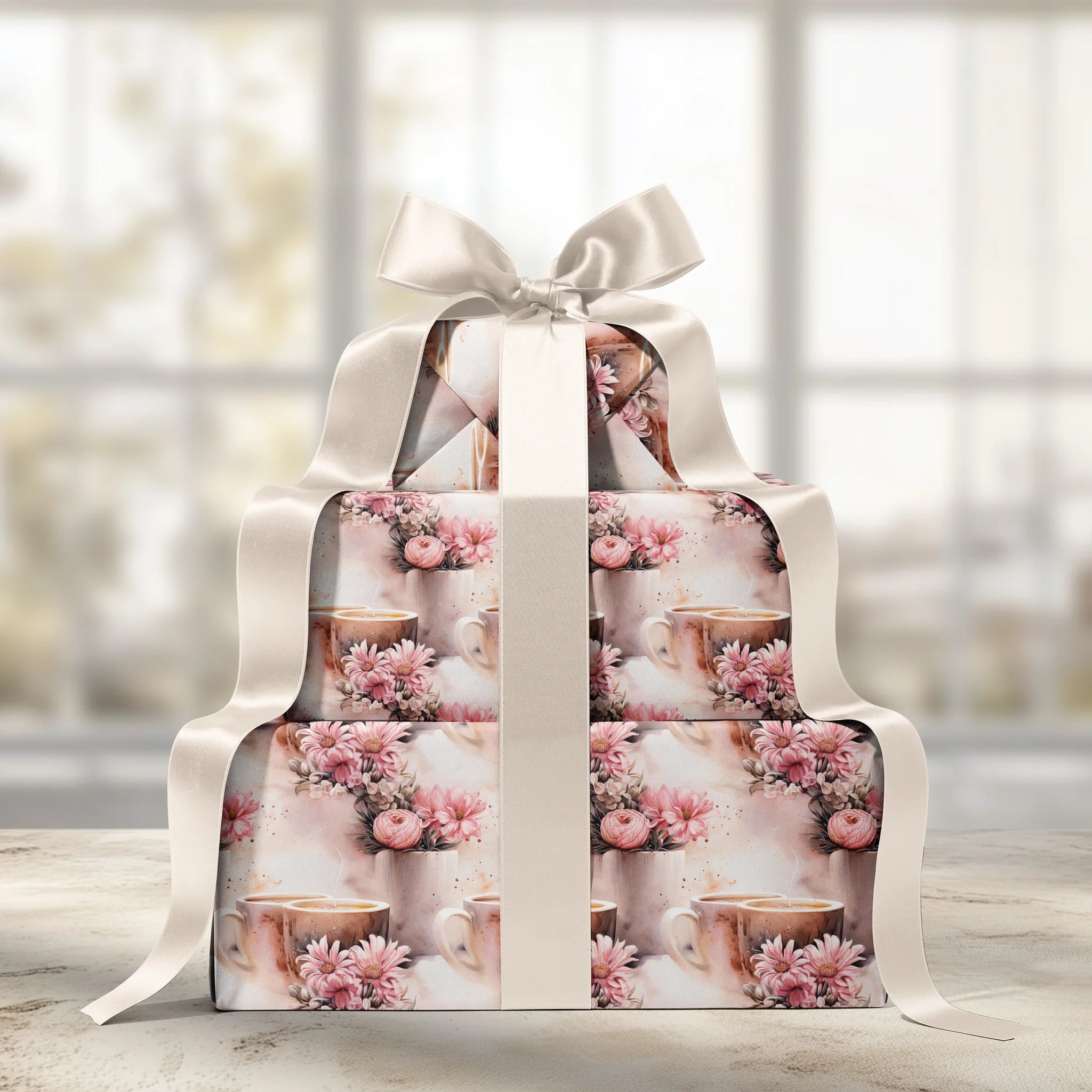 Morning Love Mug Gift Wrapping Paper