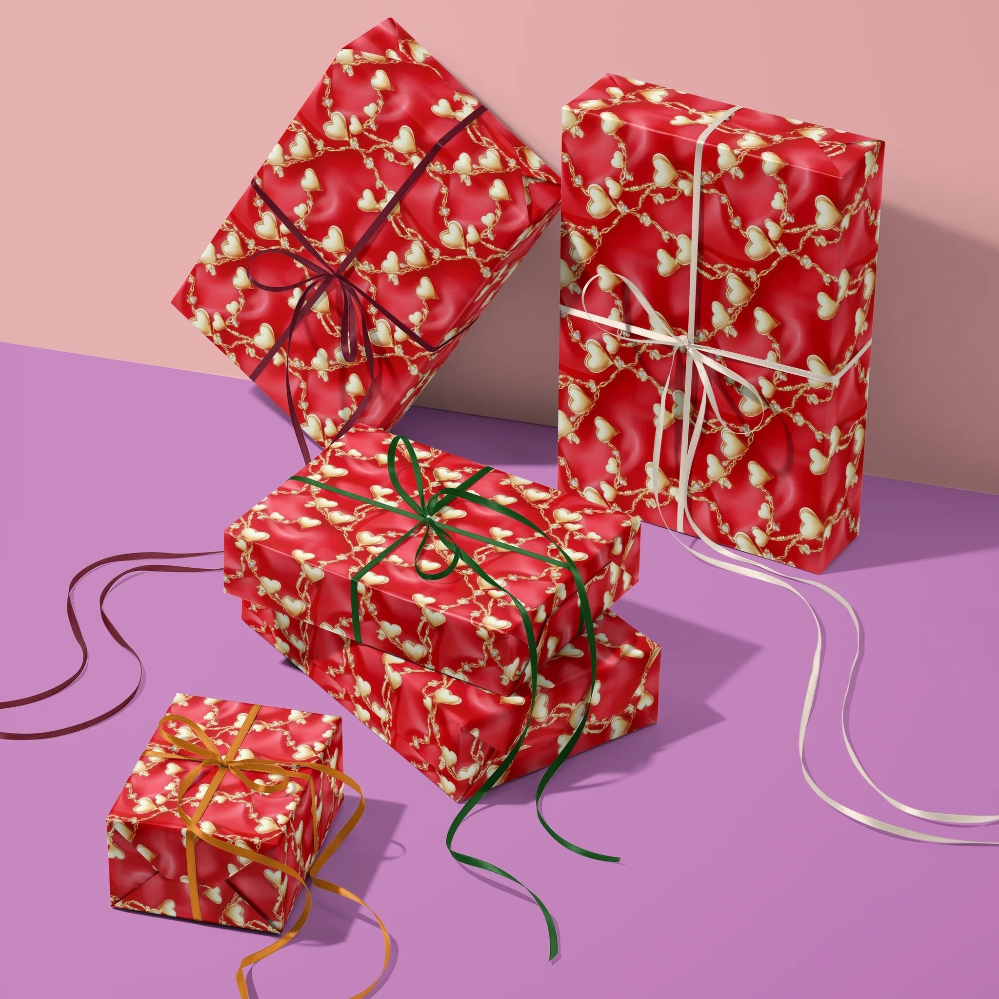 Fancy Shiny Love Gift Wrapping Paper