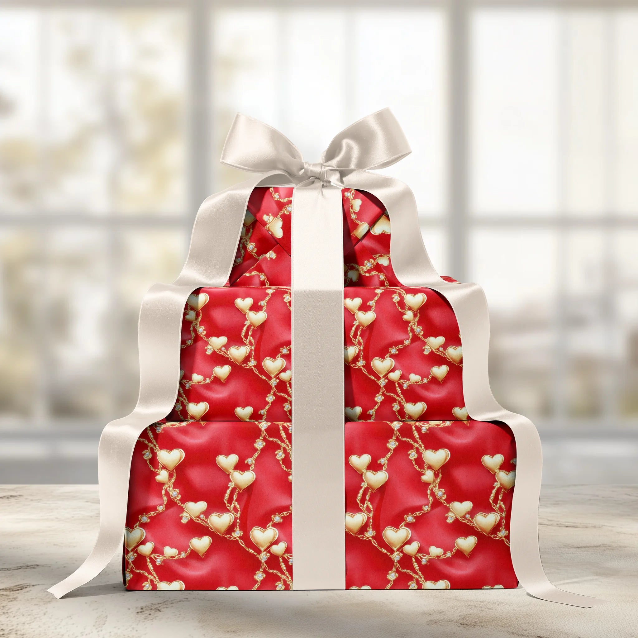 Fancy Shiny Love Gift Wrapping Paper