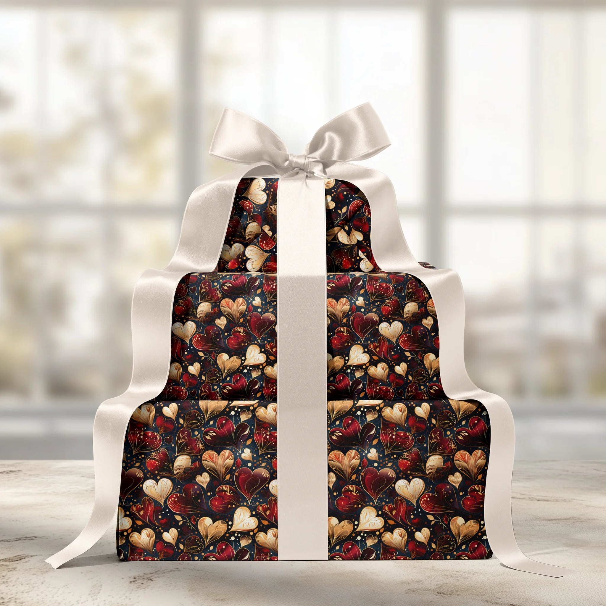 Royal Heart Party Gift Wrapping Paper