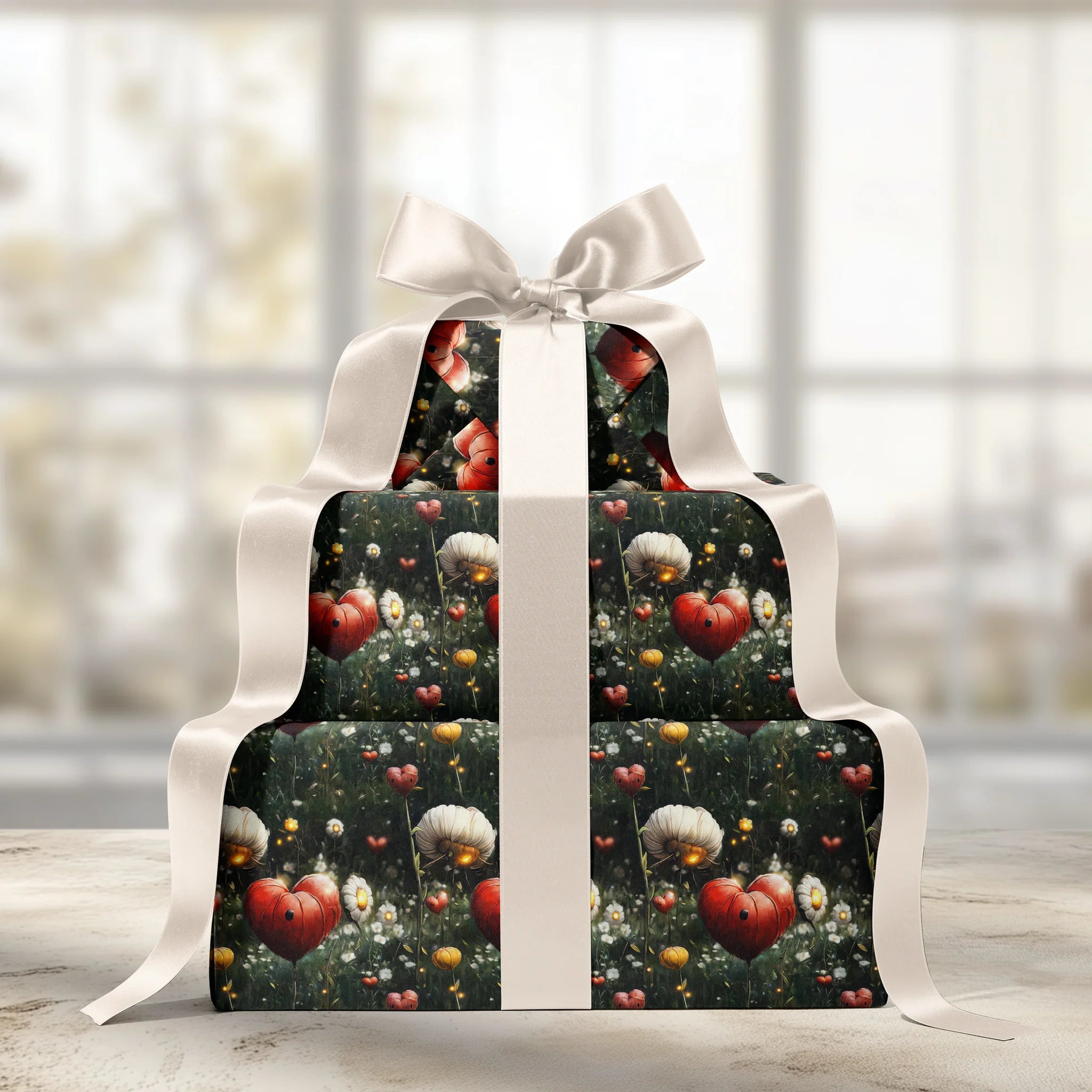 Wild Hearts Bloom Gift Wrapping Paper