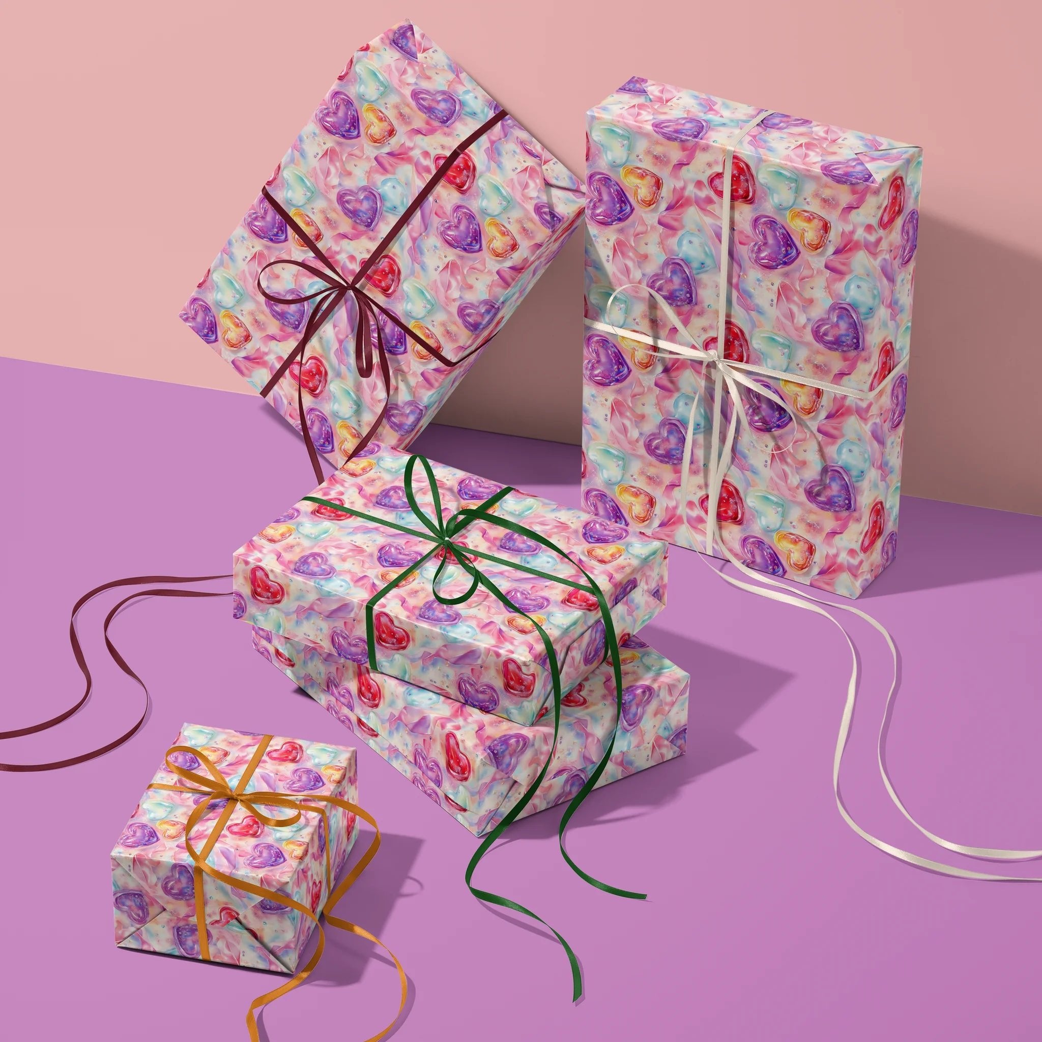 Sparkling Love Layers Gift Wrapping Paper