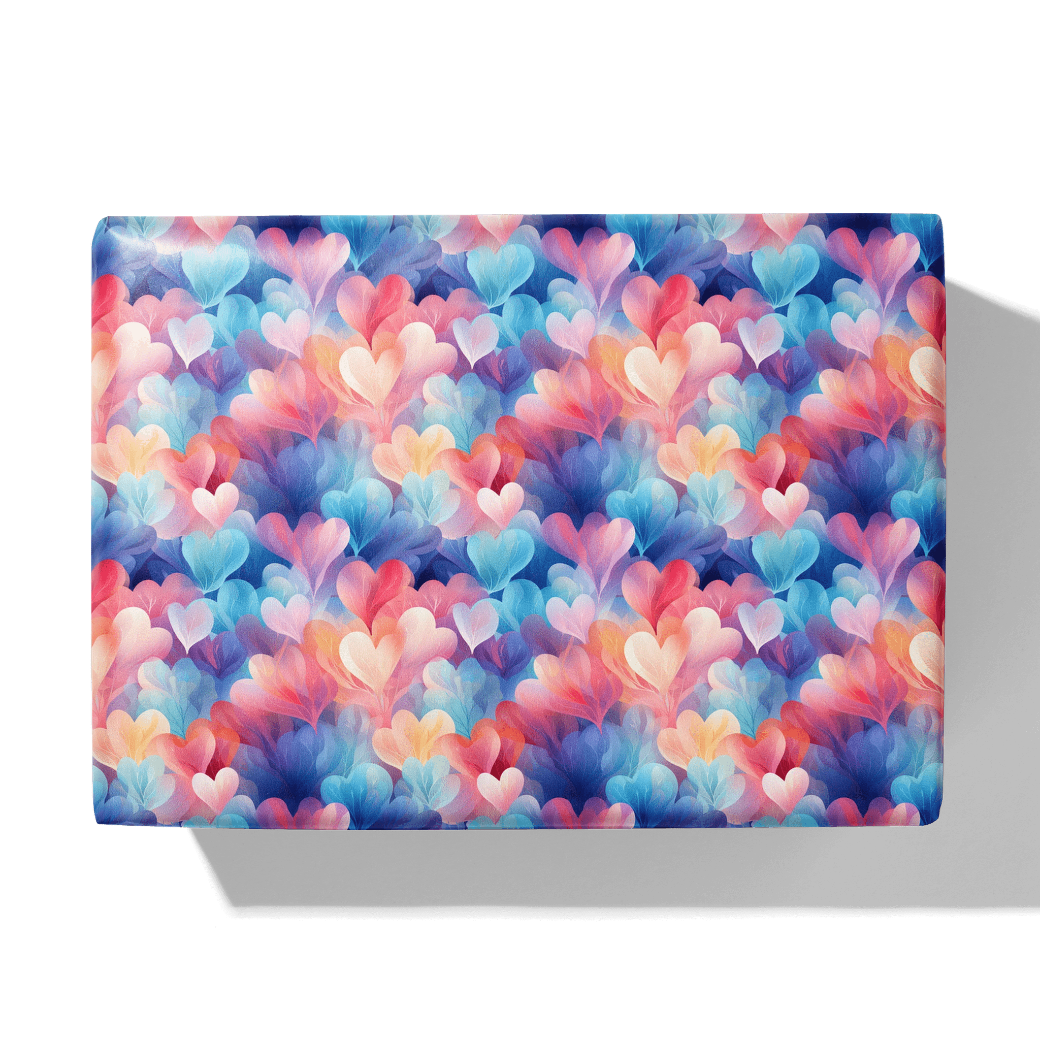 Vibrant Heart Bloom Gift Wrapping Paper