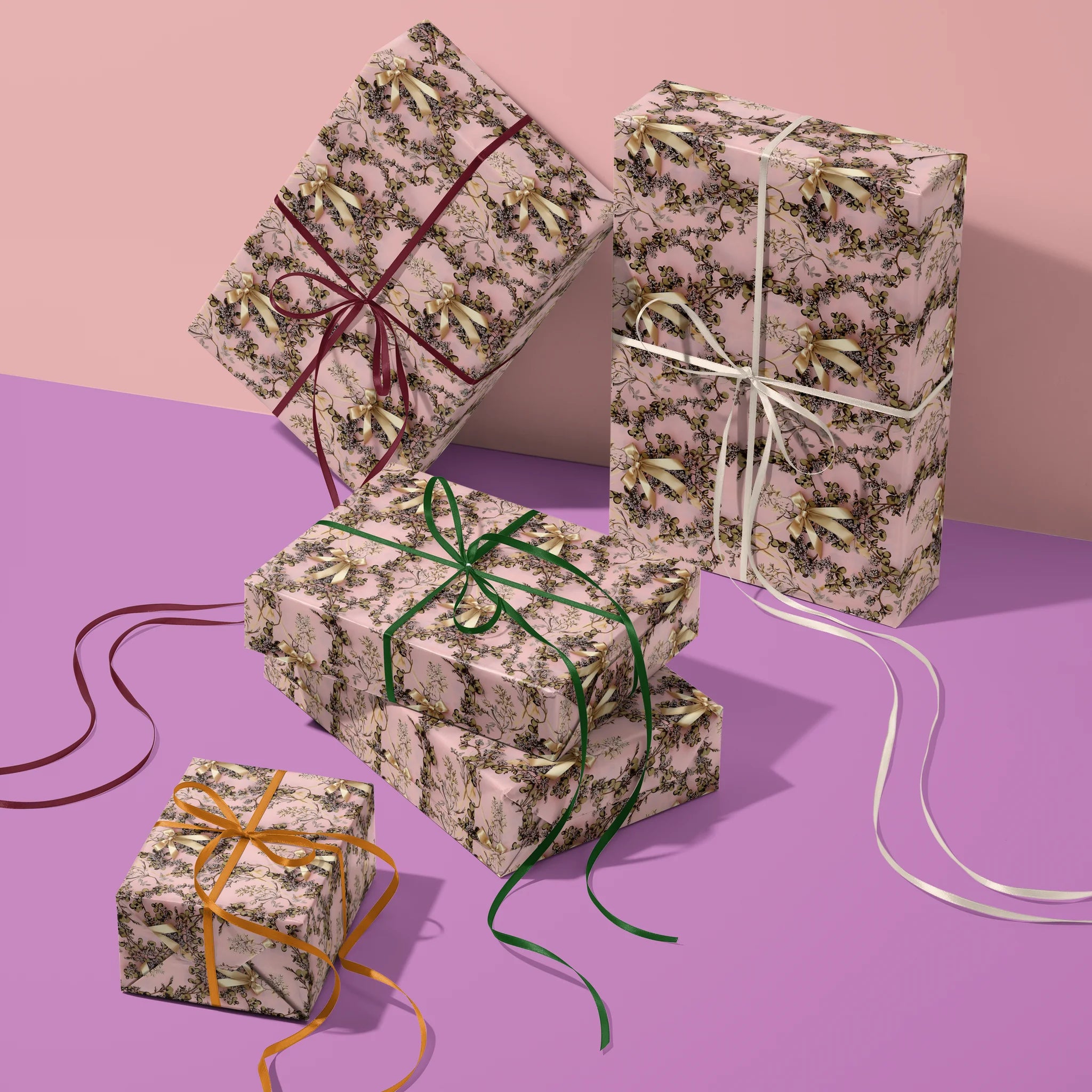 Blush Bow Bliss Gift Wrapping Paper