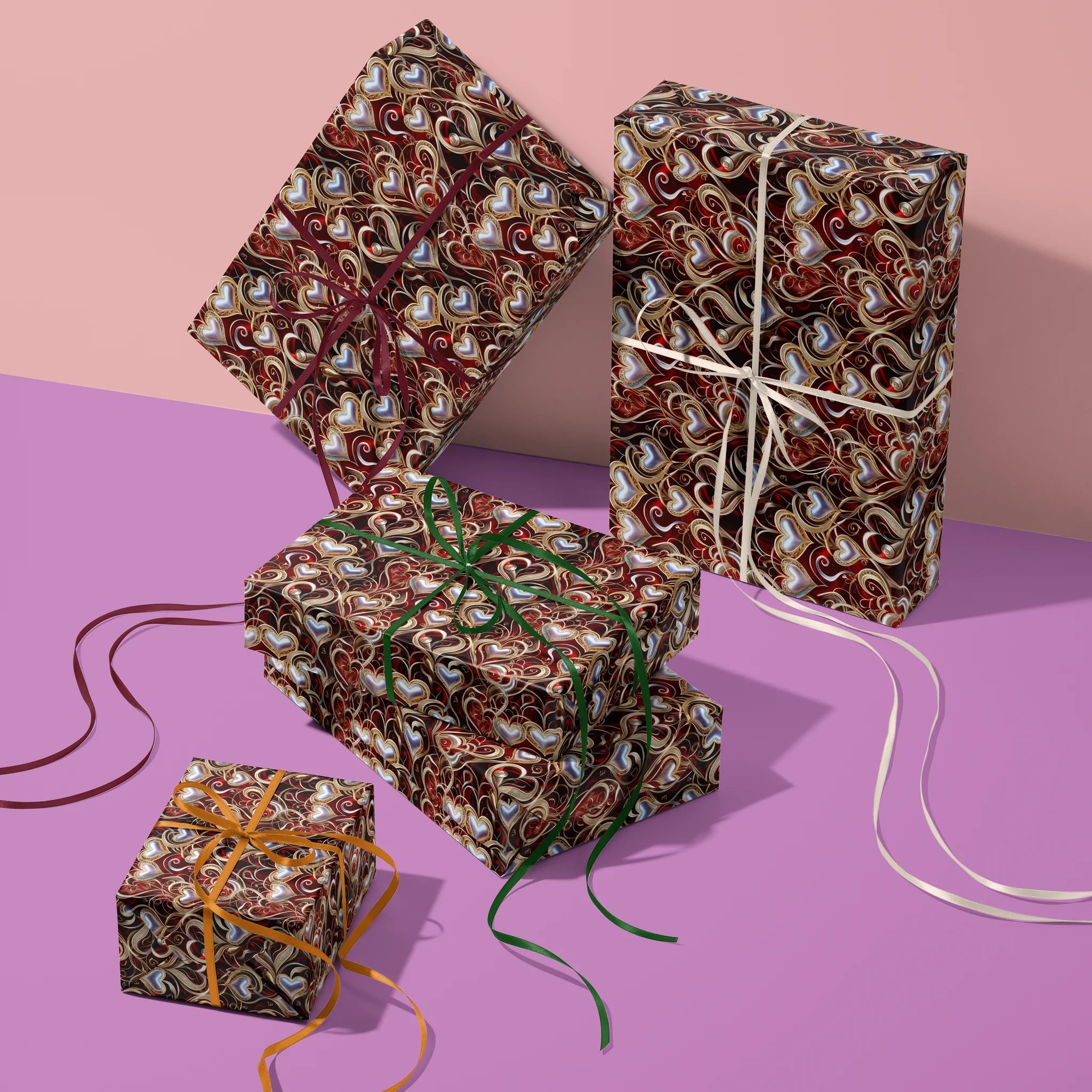 Pearl-Trimmed Symphony Gift Wrapping Paper