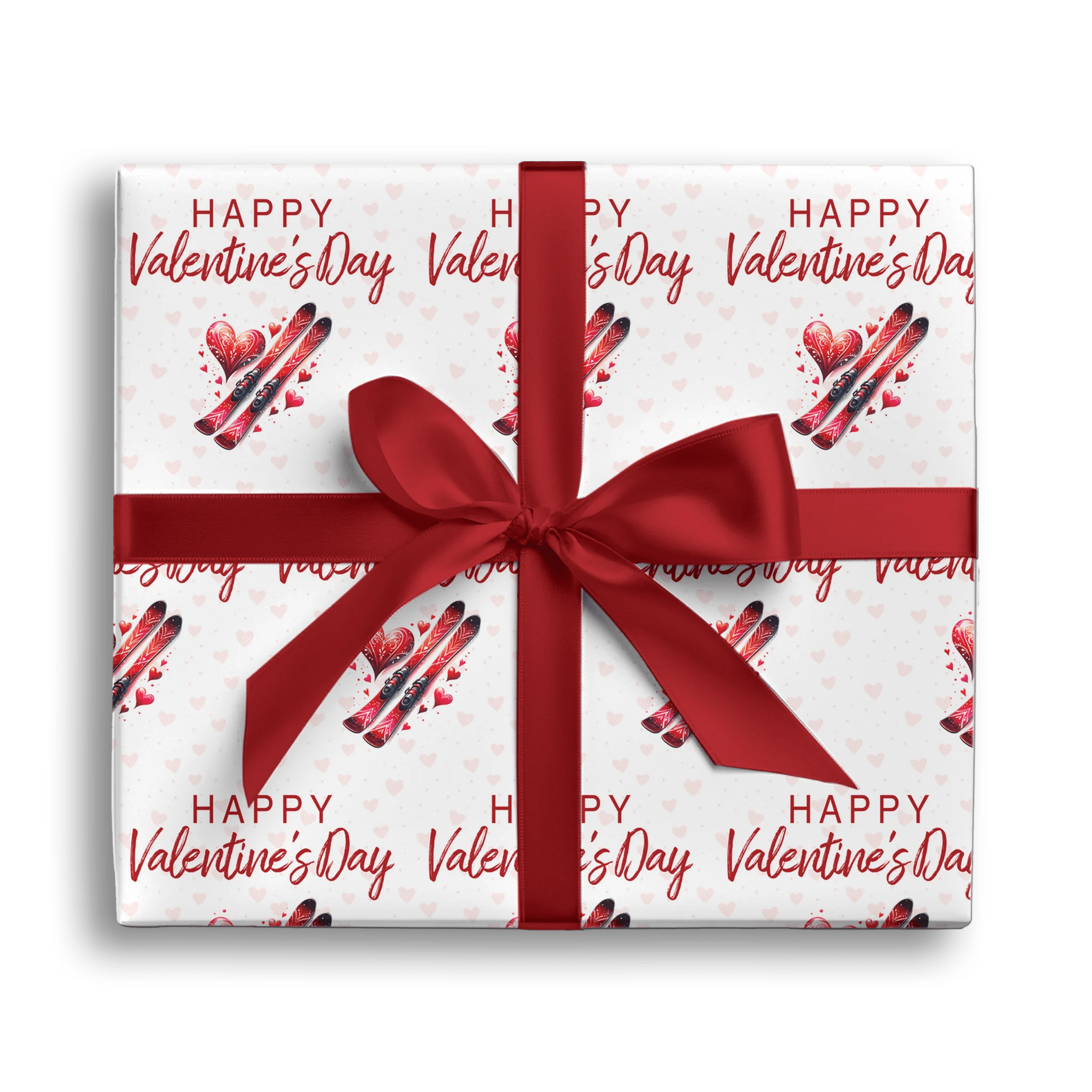 Skis and Kisses Gift Wrapping Paper