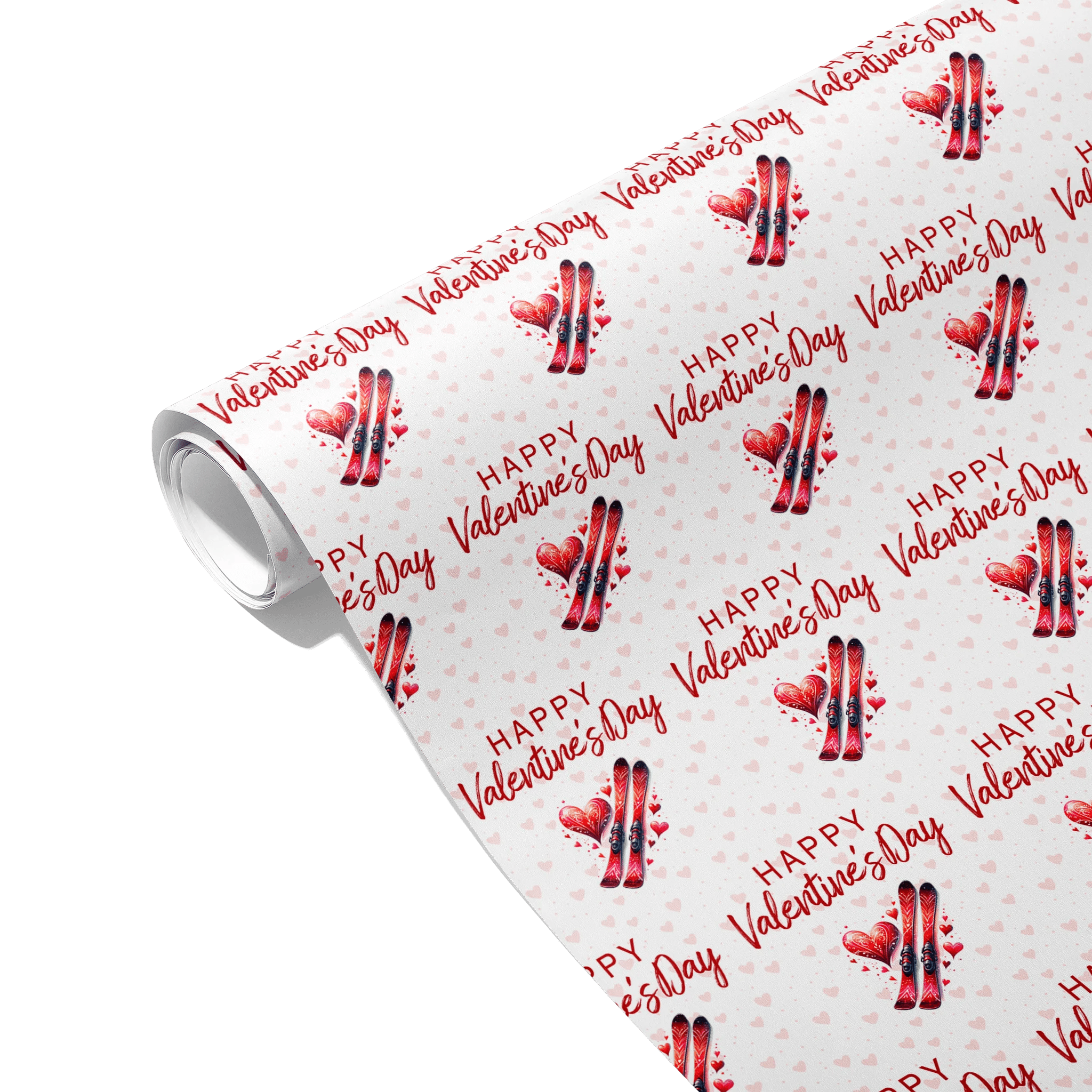 Skis and Kisses Gift Wrapping Paper