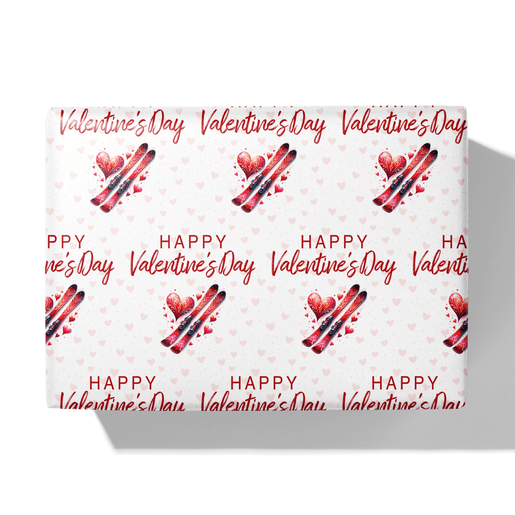Skis and Kisses Gift Wrapping Paper