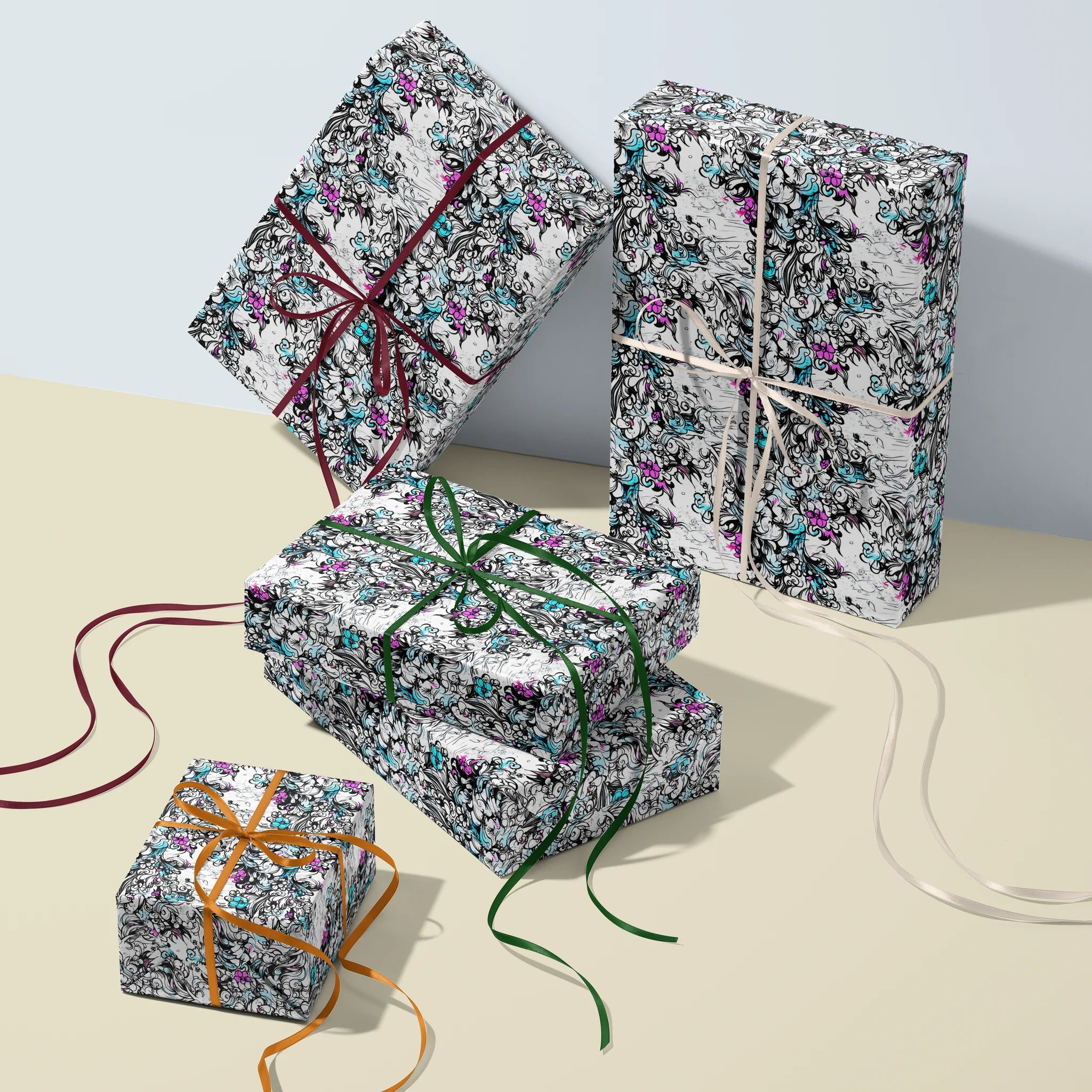 Ink Garden Gift Wrapping Paper