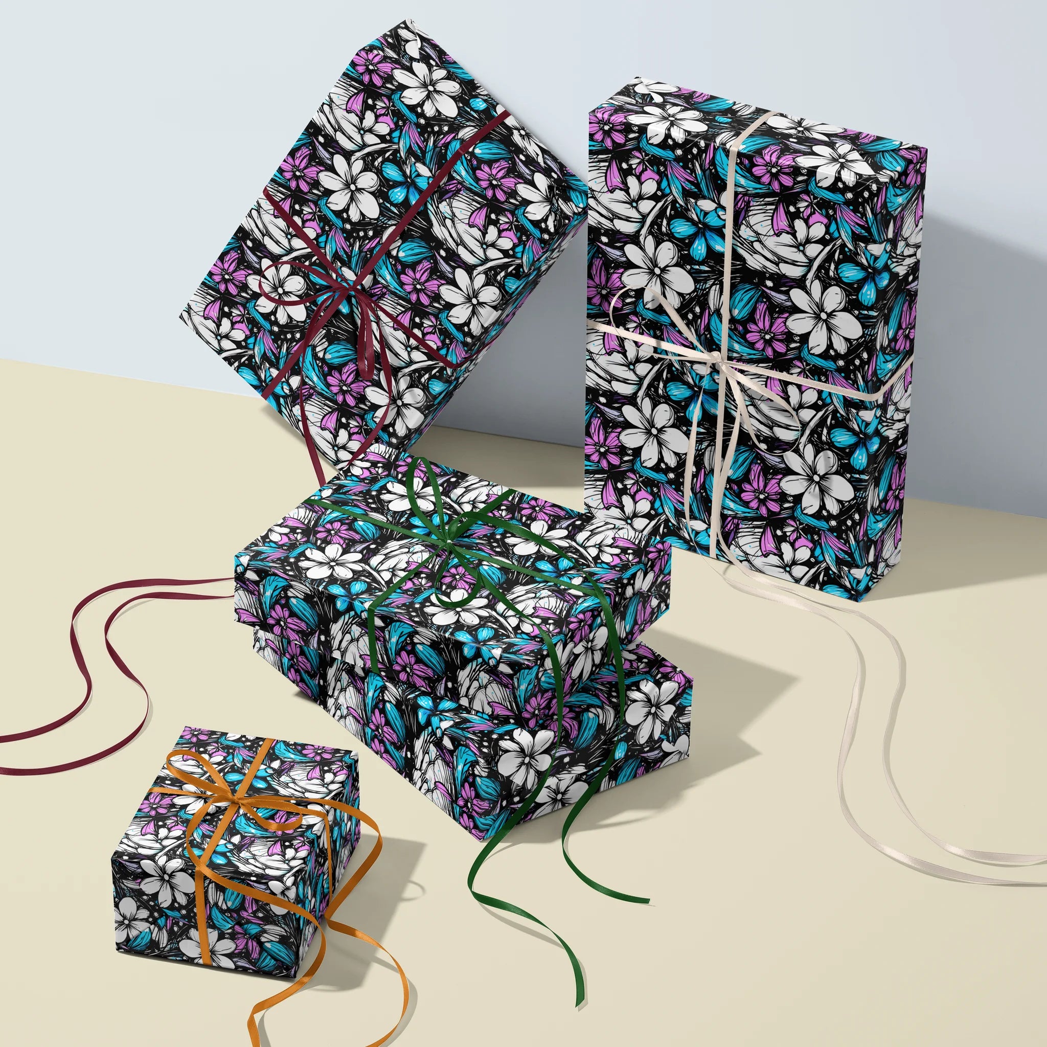 Ink Blooms Gift Wrapping Paper
