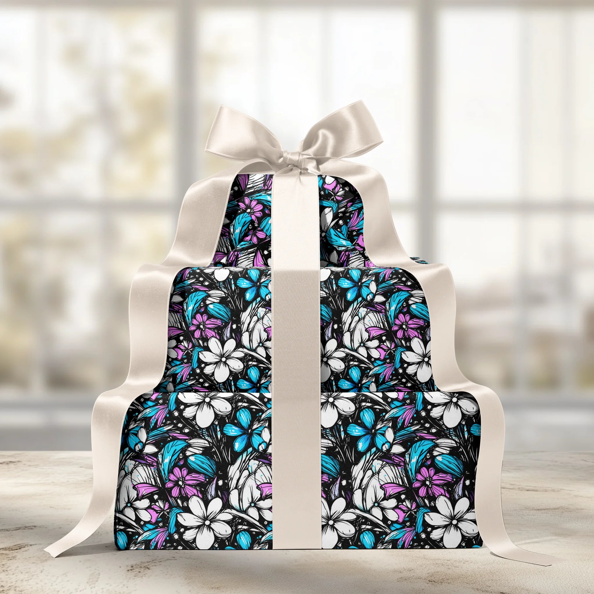 Ink Blooms Gift Wrapping Paper