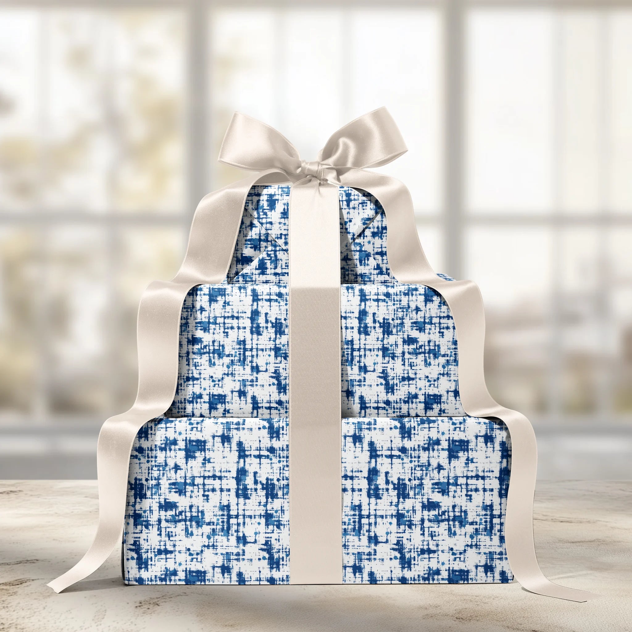 Woven Contrast Gift Wrapping Paper