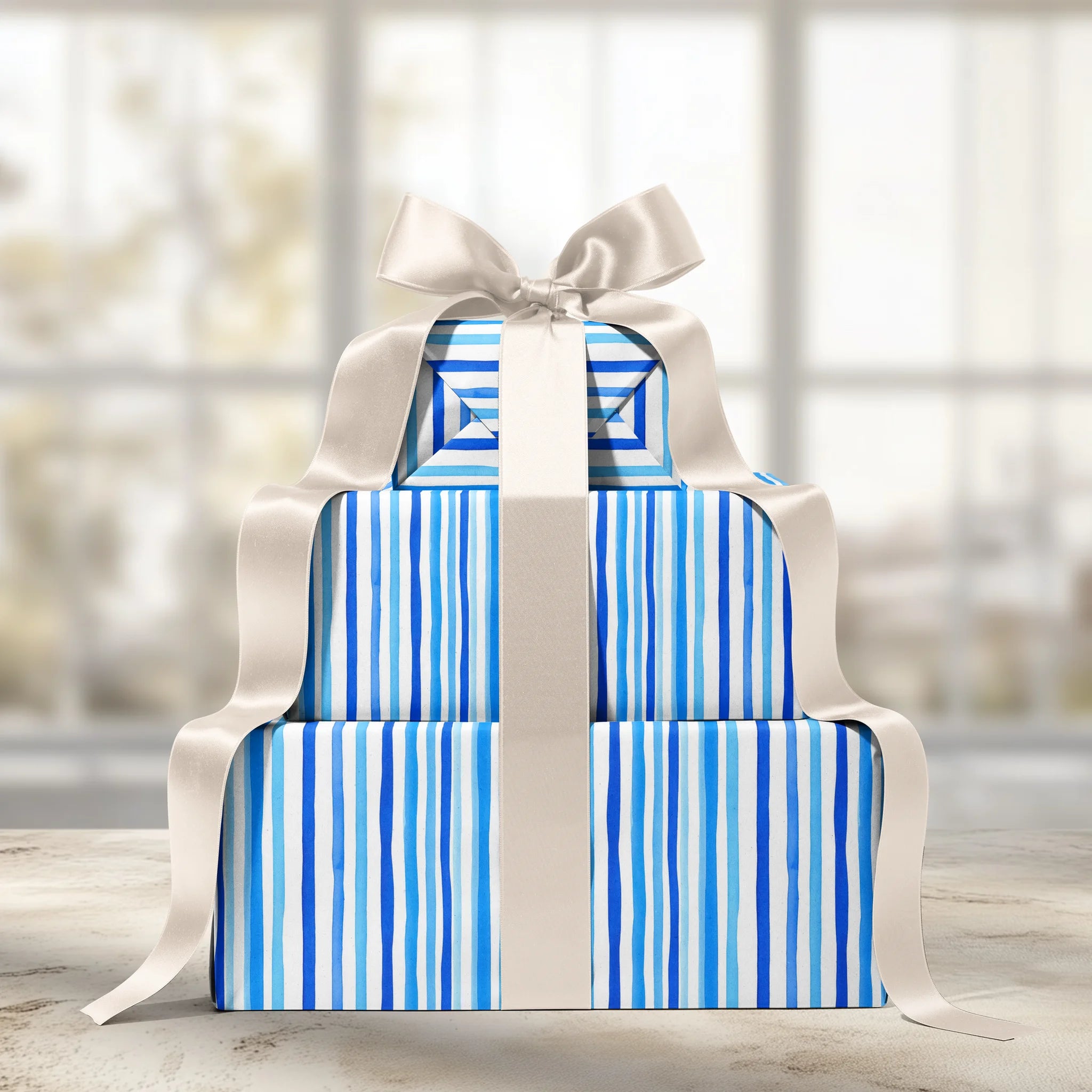 Striped Pathways Gift Wrapping Paper
