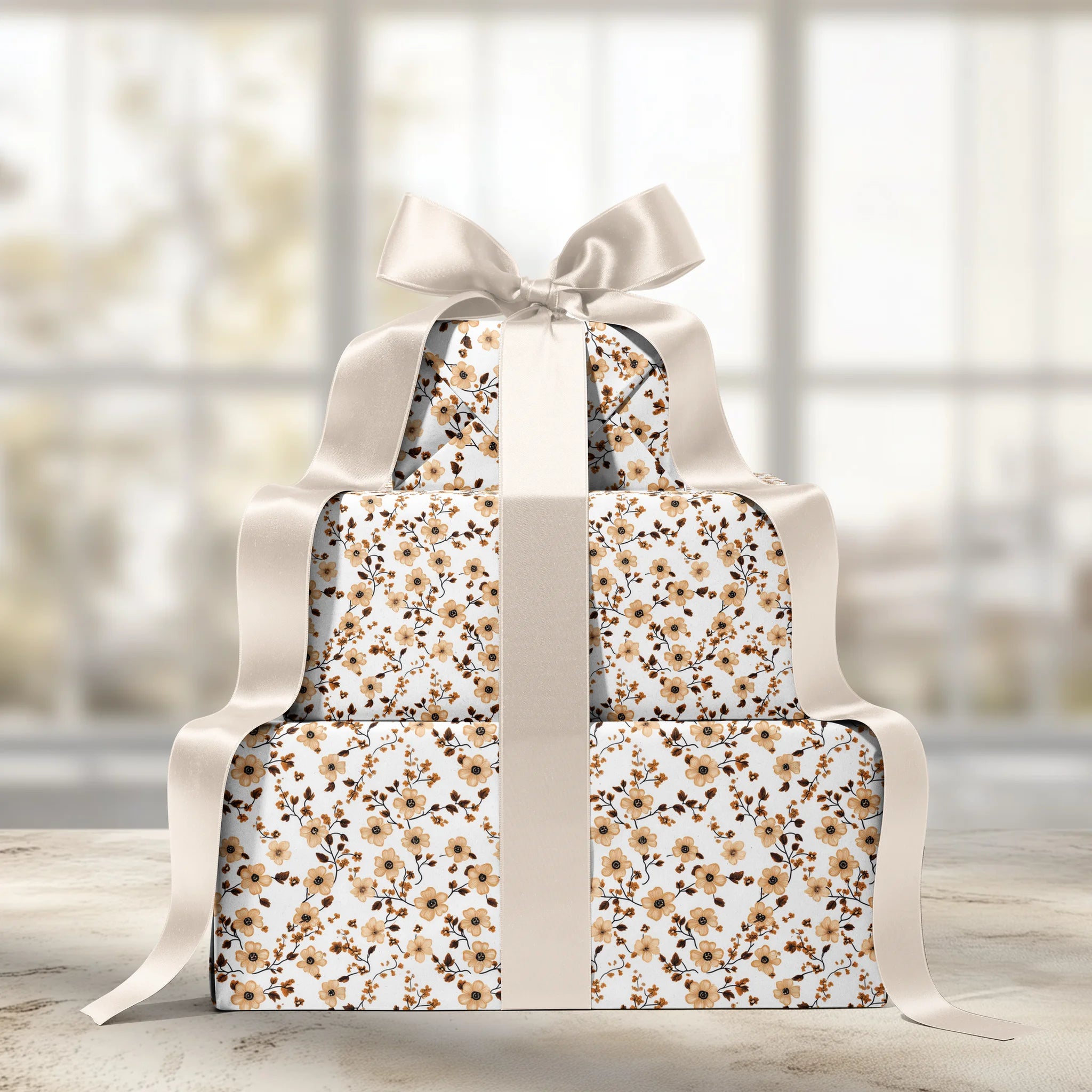 Flower Powerlines Gift Wrapping Paper