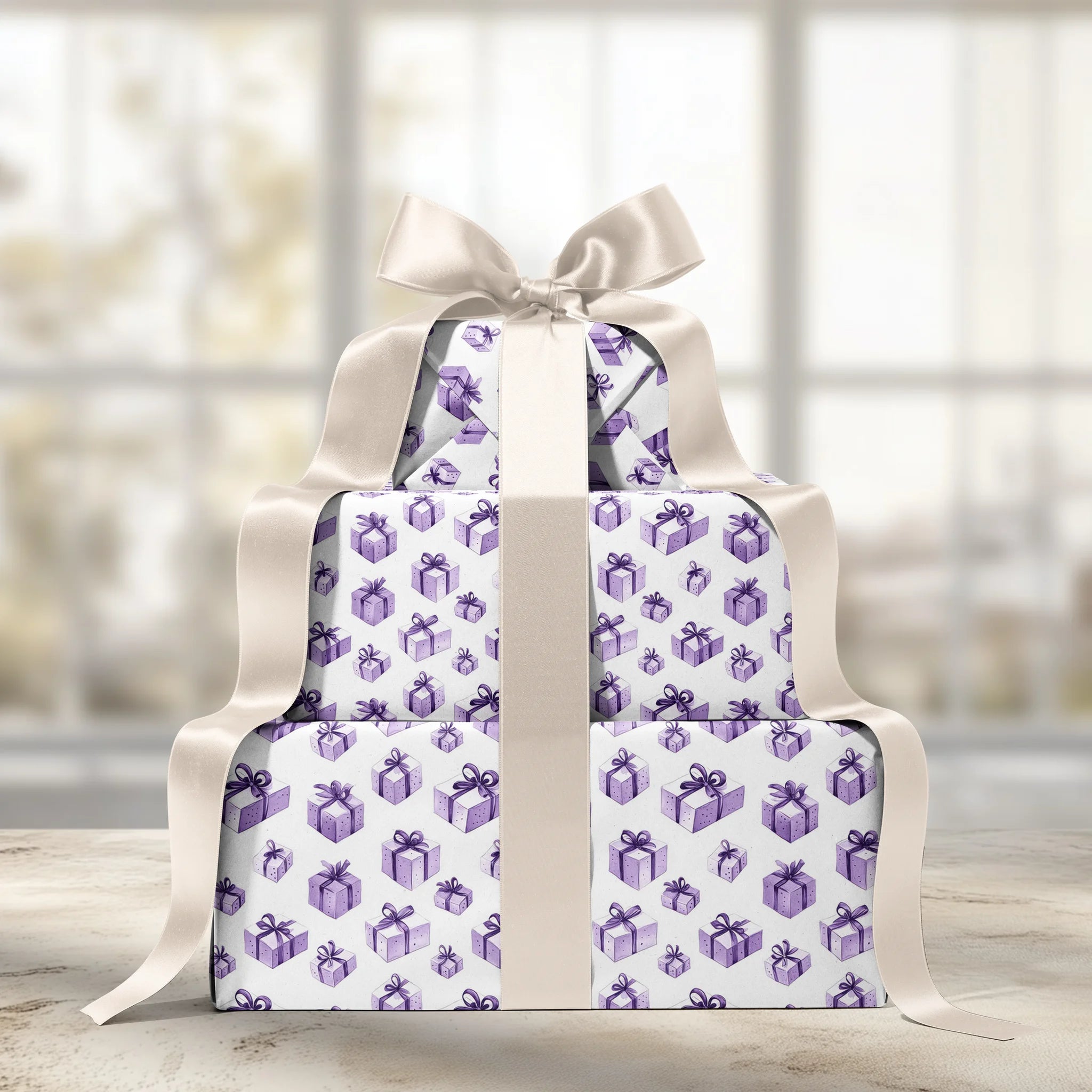 Gift Grid Gift Wrapping Paper