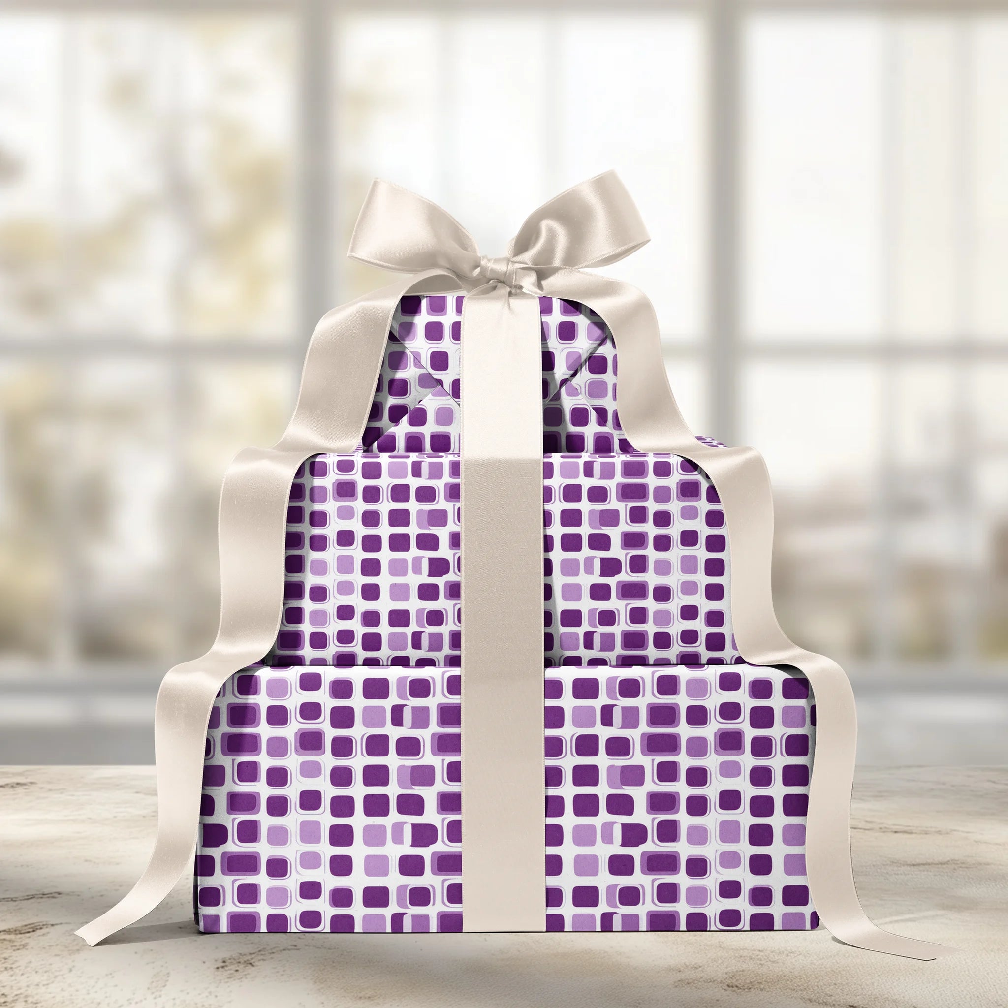 Stacked In Style Gift Wrapping Paper