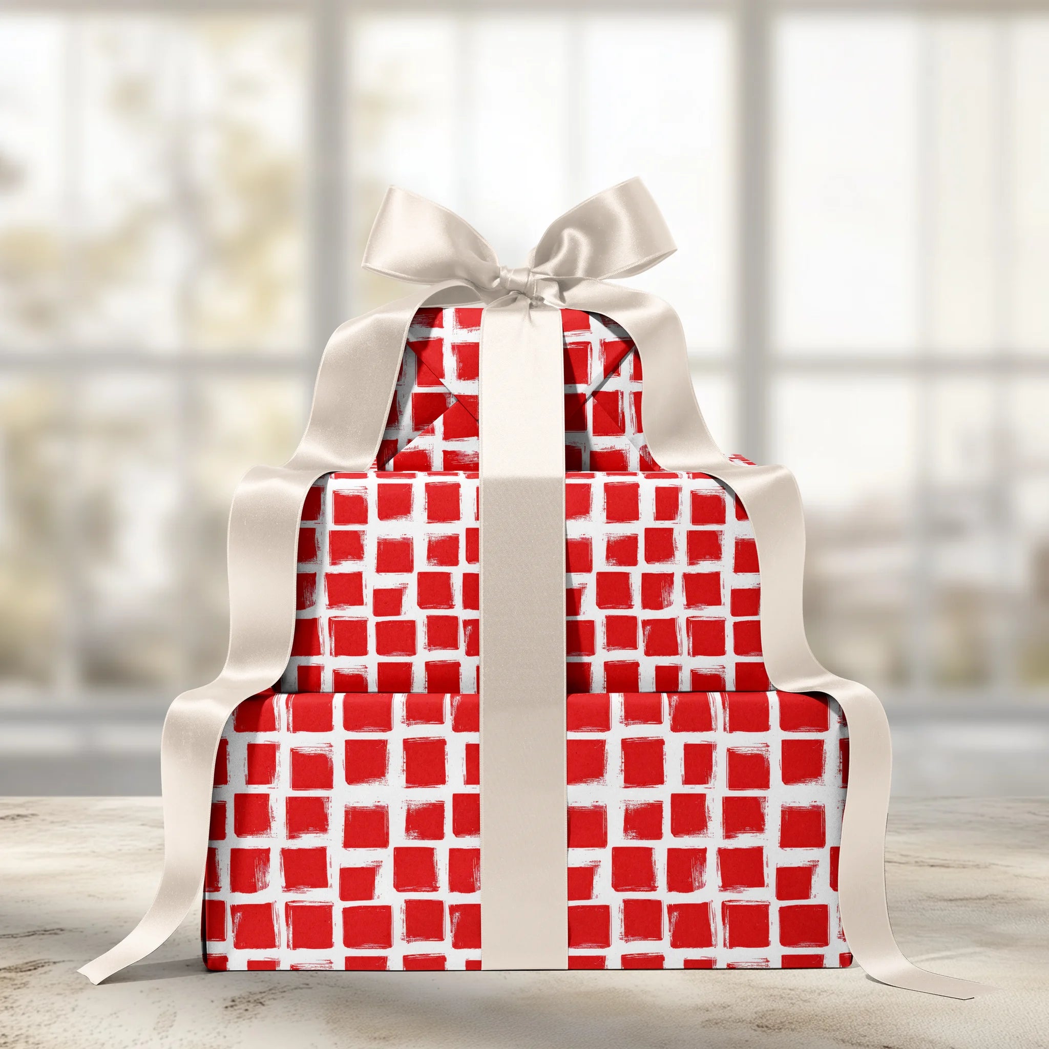 Squarely In Style Gift Wrapping Paper
