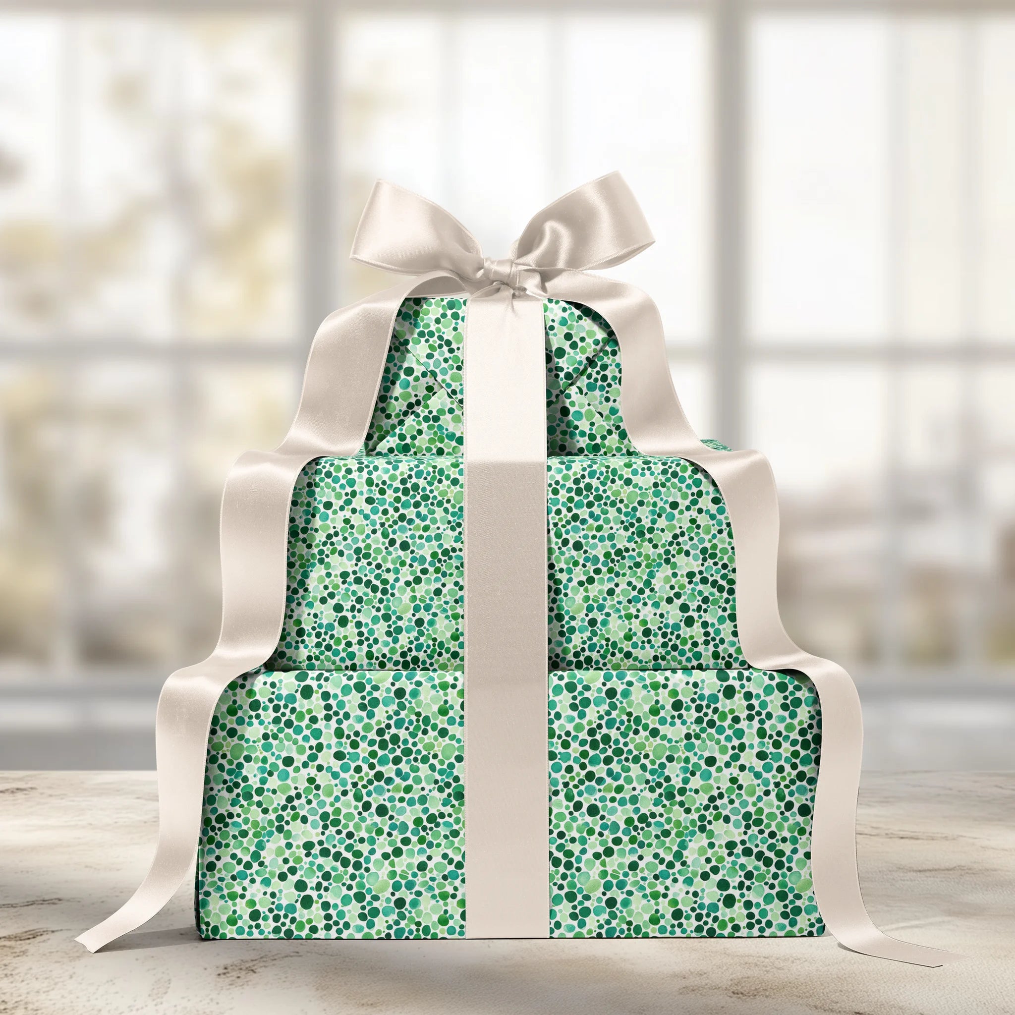 Green Party Gift Wrapping Paper