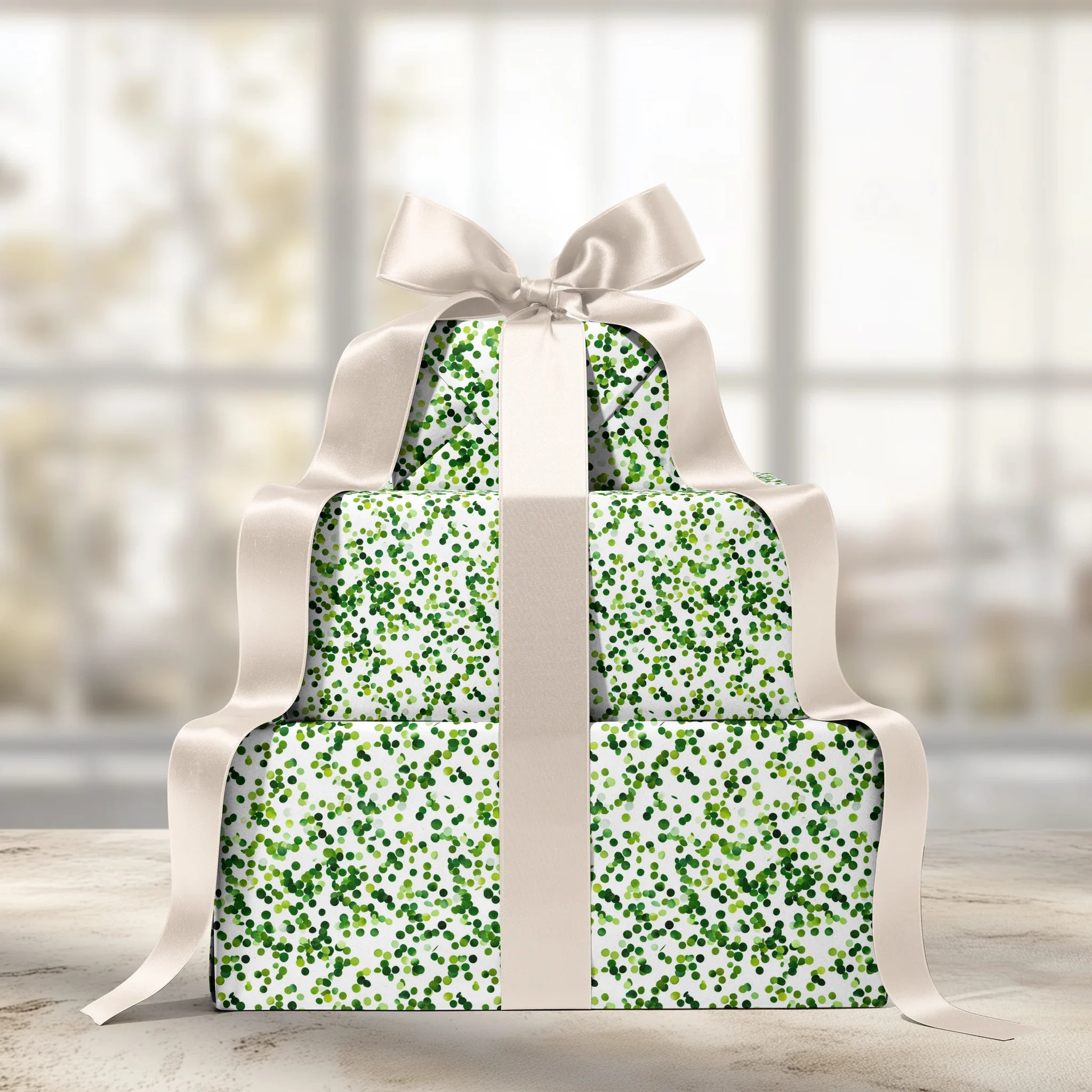 Spotted Leaf Gift Wrapping Paper