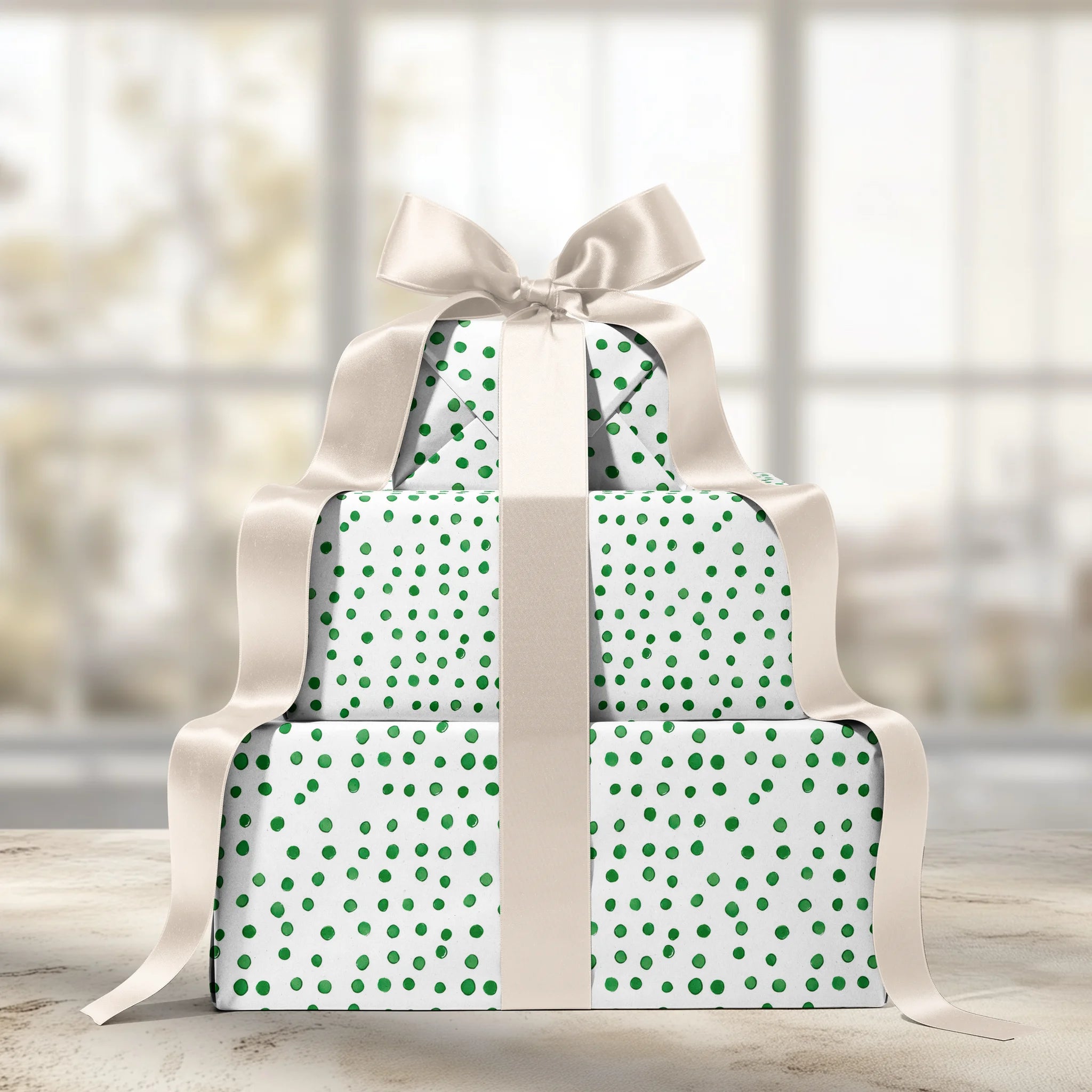 Dot Dot Green Gift Wrapping Paper